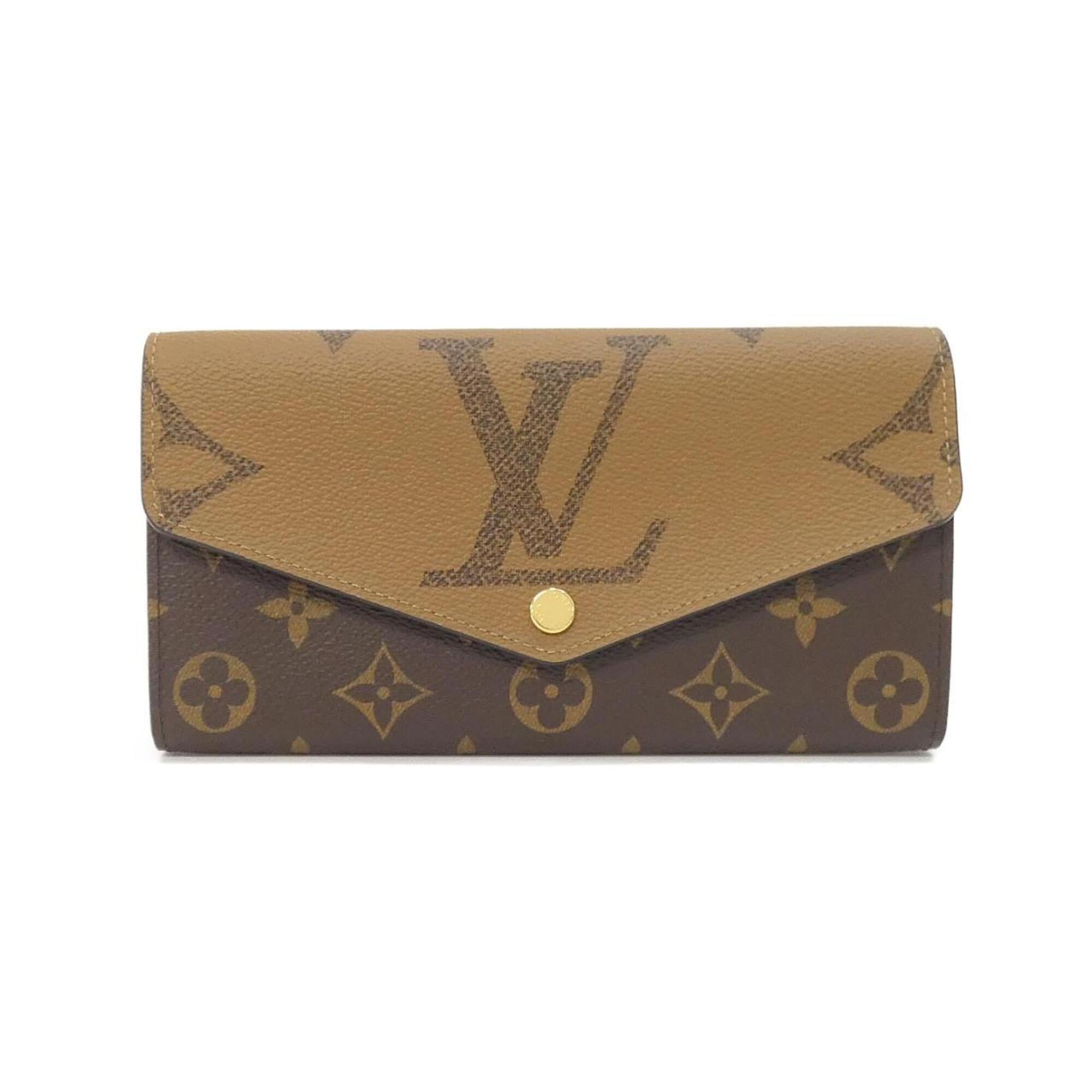 Louis Vuitton Monogram Marron Coated Canvas Long Wallet (Bi-Fold) (Pre-Owned)