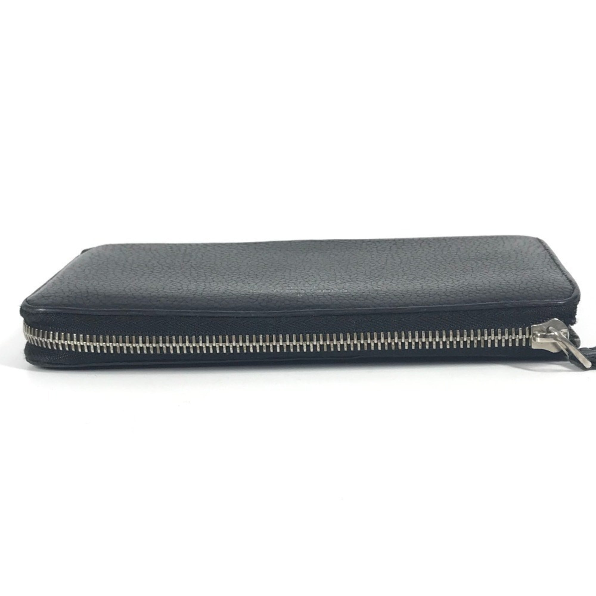 Louis Vuitton Black Leather Long Wallet (Bi-Fold) (Pre-Owned)