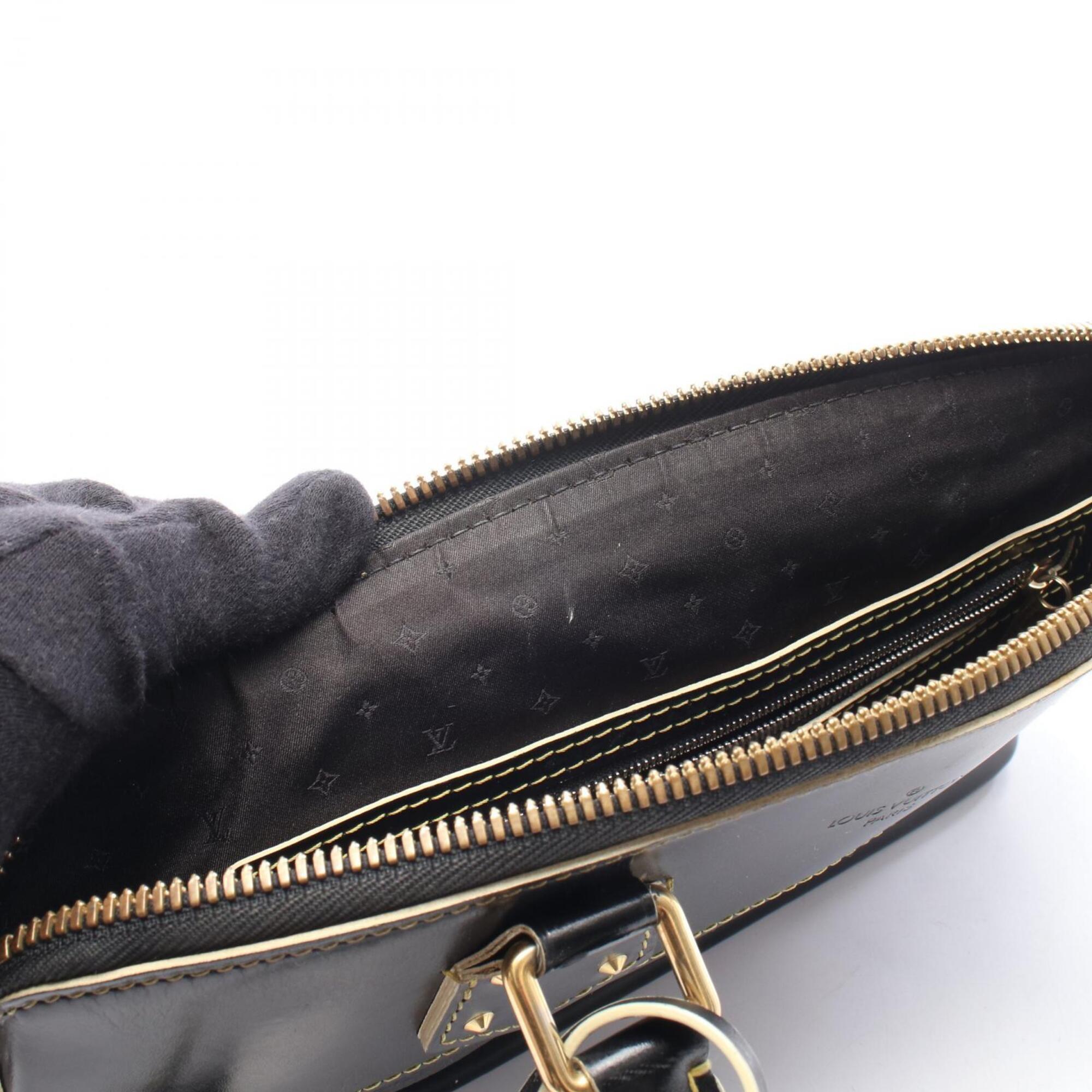 Louis Vuitton Black Leather Handbag (Pre-Owned)