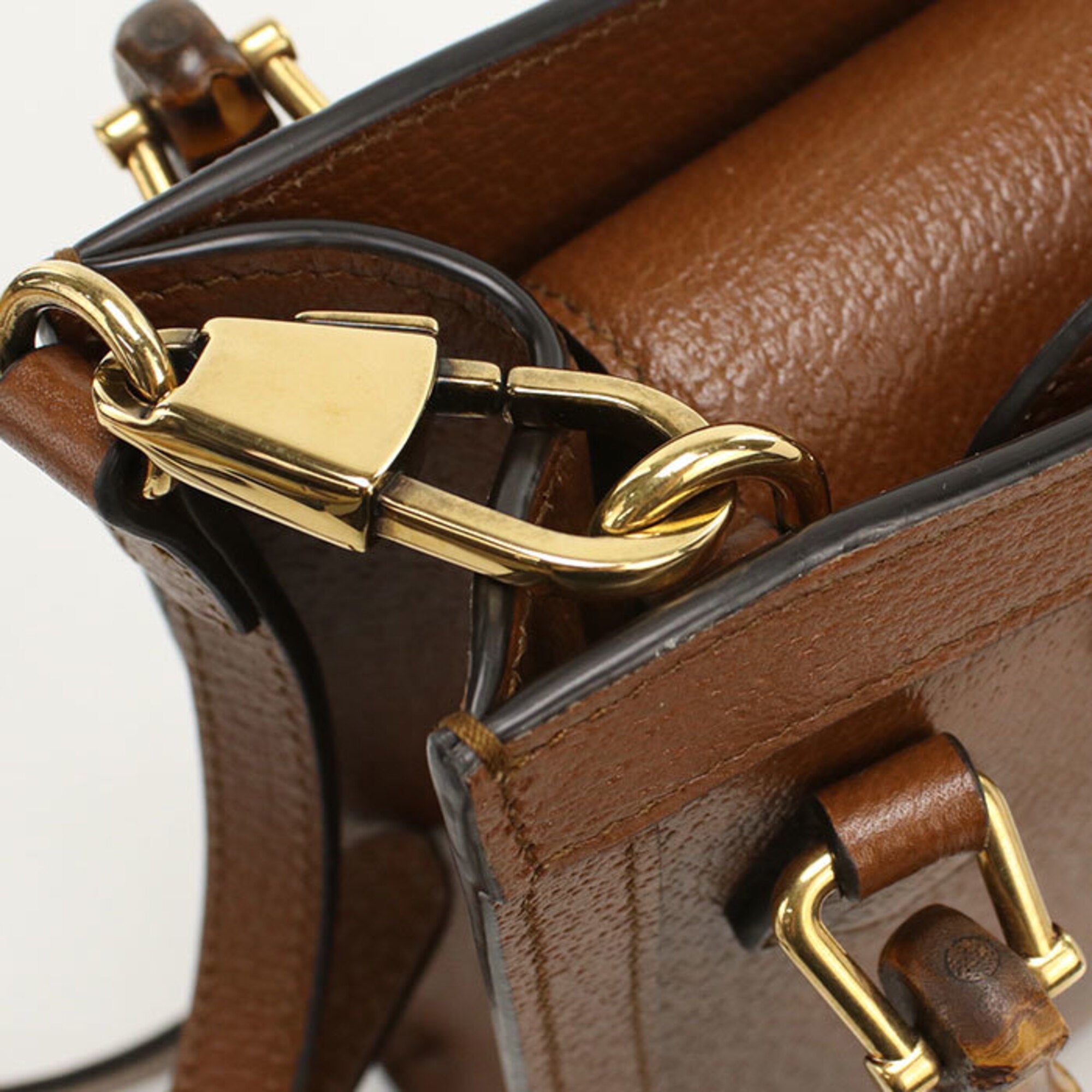Gucci Brown Leather Tote Bag (Pre-Owned)