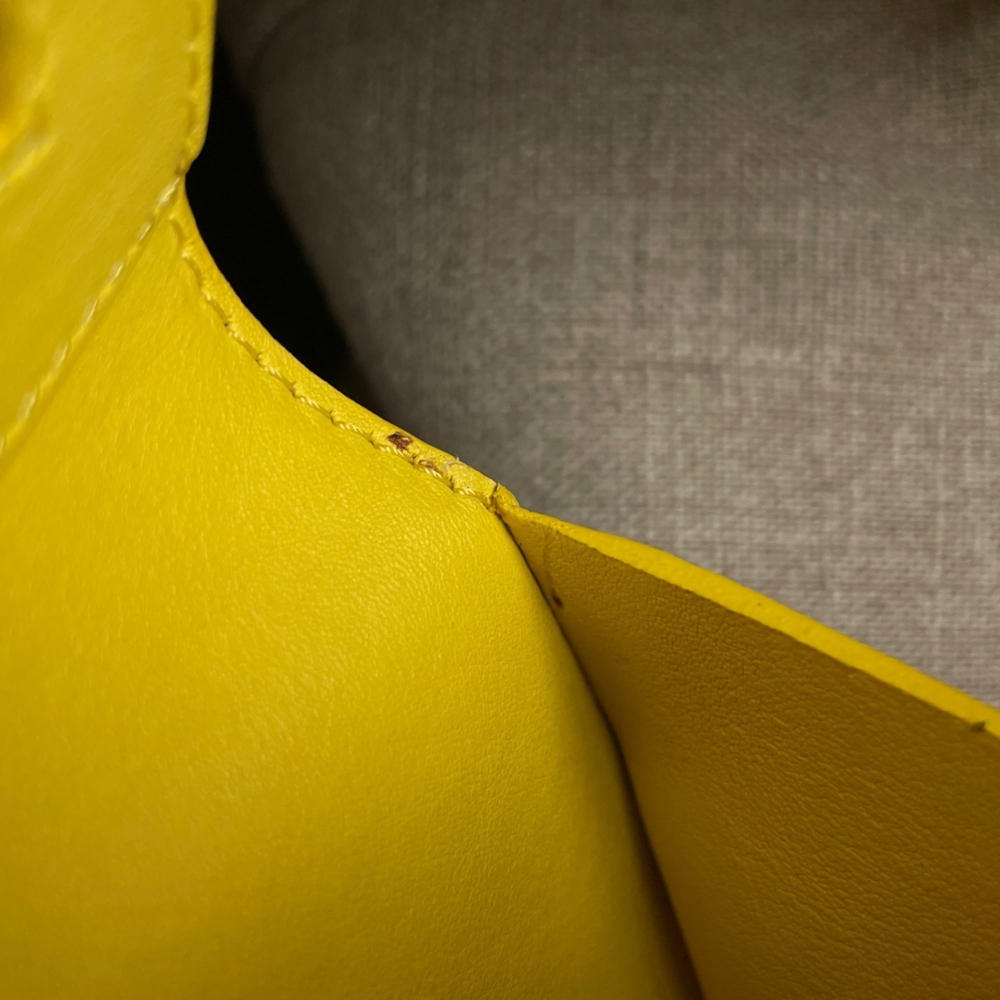 Celine Yellow Leather Shoulder Bag Tote Bag (Pre-Owned)