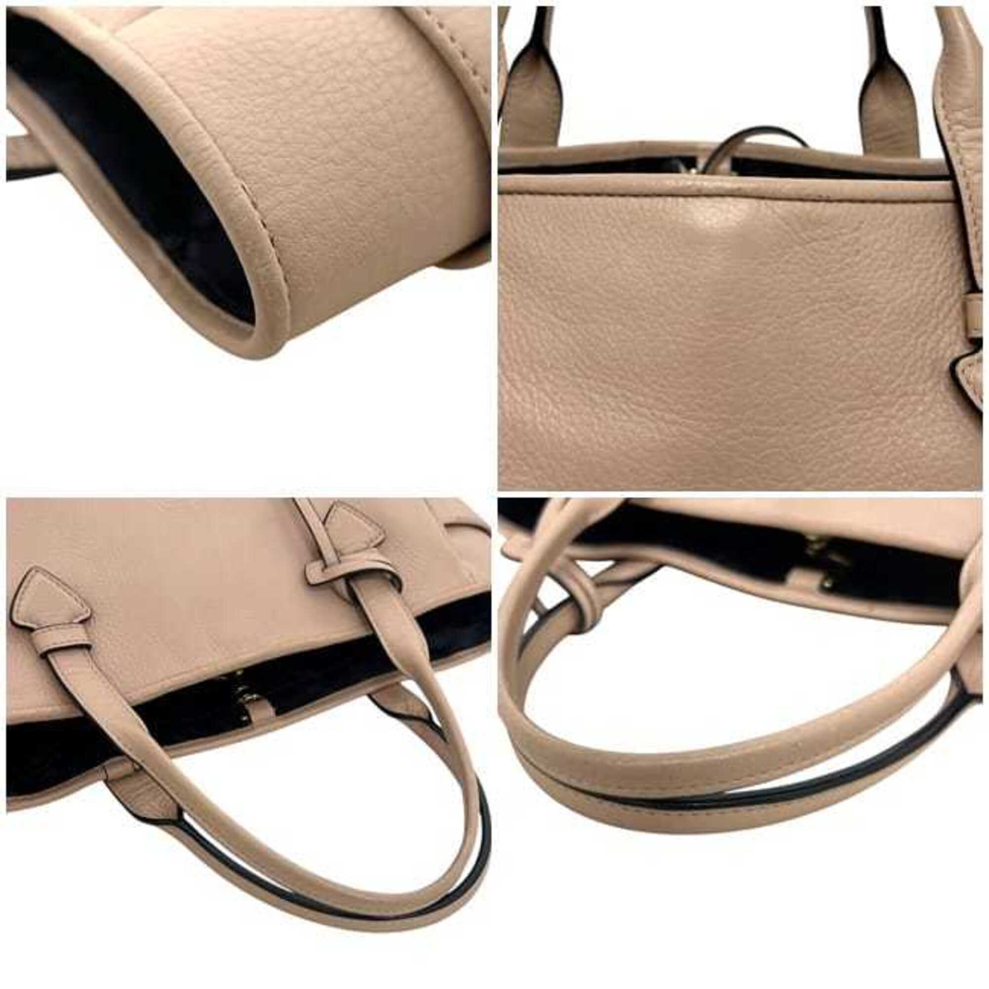 Loewe Pink Beige Leather Tote Bag (Pre-Owned)