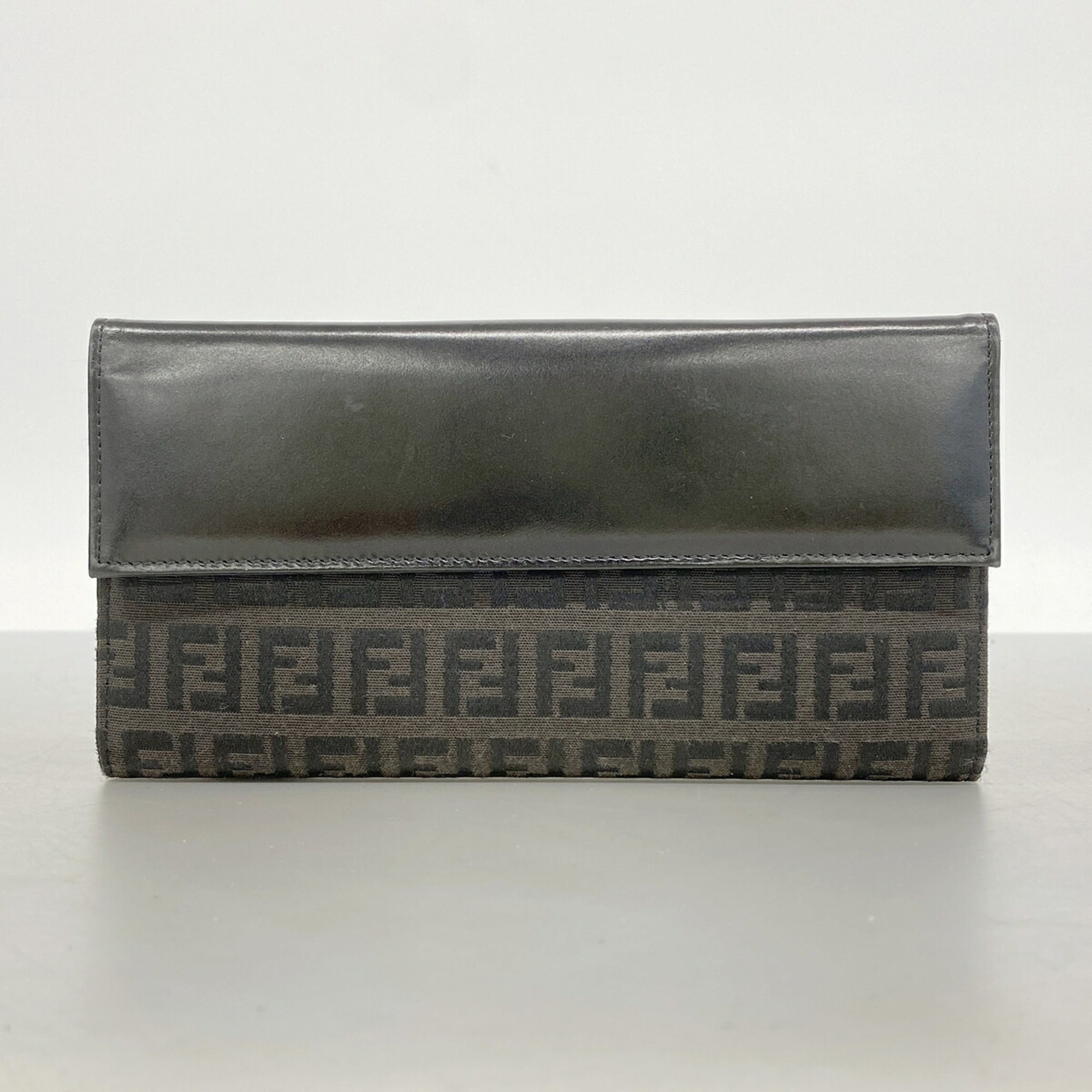 Fendi Black Nylon Canvas Long Wallet (Bi-Fold) (Pre-Owned)