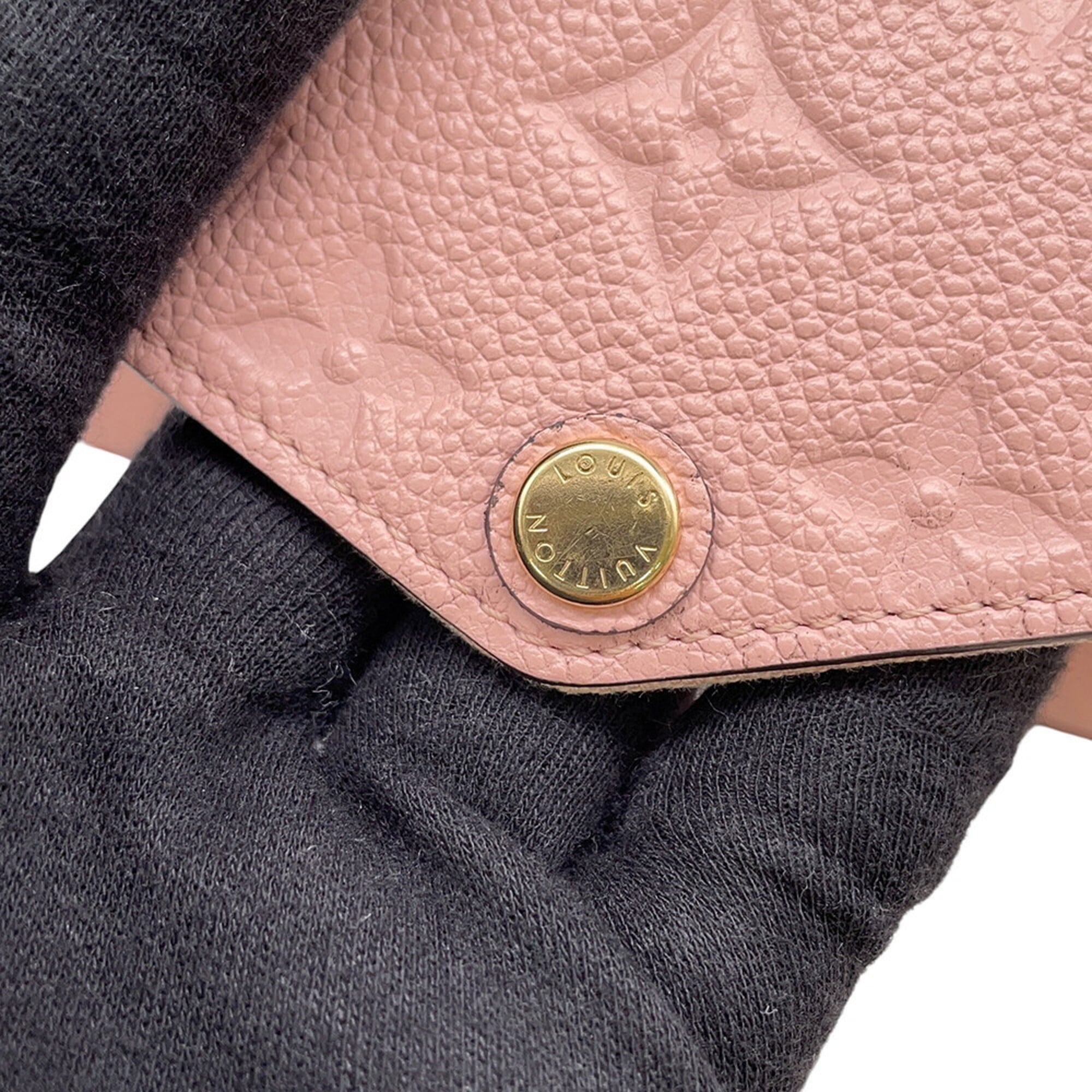 Louis Vuitton Monogram Empreinte Rose Poudre Monogram Empreinte Chain/Shoulder Wallet (Pre-Owned)