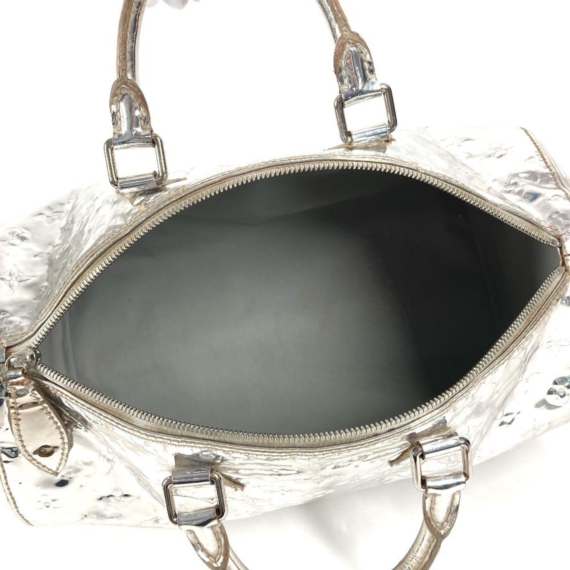 Louis Vuitton Argent Leather Boston Bag Handbag (Pre-Owned)