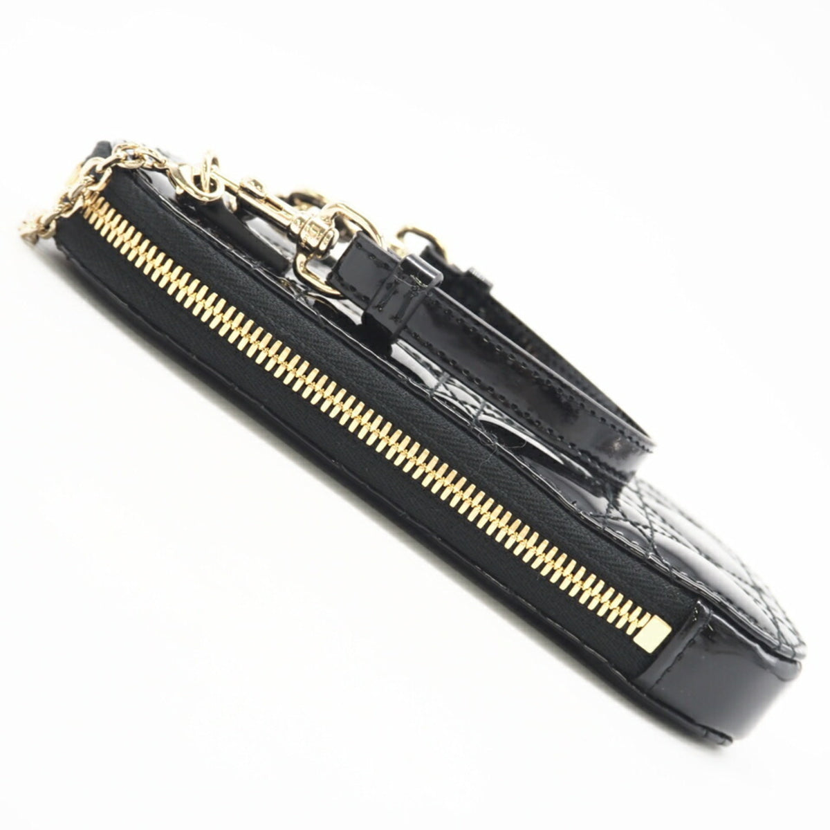 Christian Dior Lady Dior Black Leather Shoulder Bag (Pre-Owned)