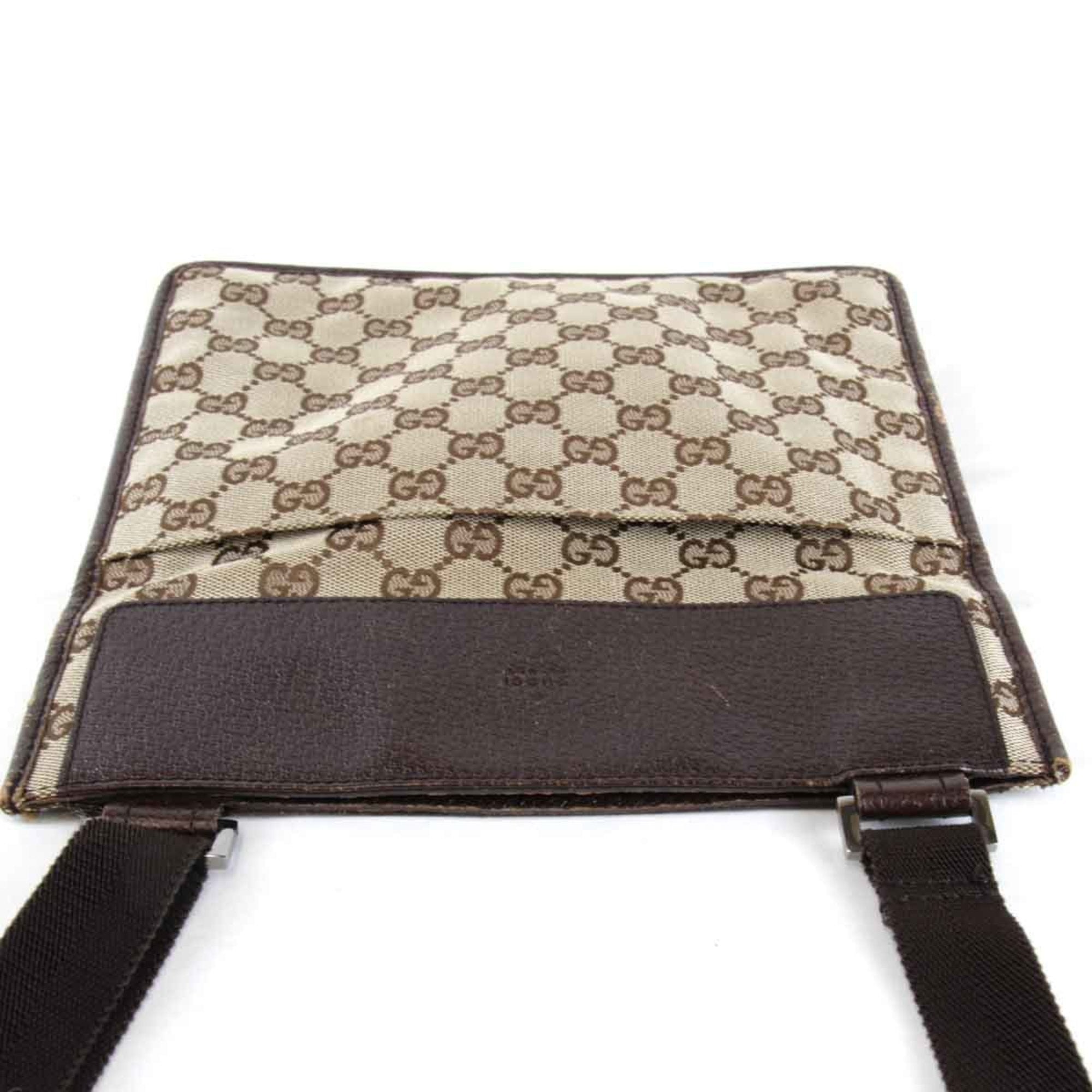 Gucci Gg Canvas Brown Gg Canvas Shoulder Bag (Pre-Owned)