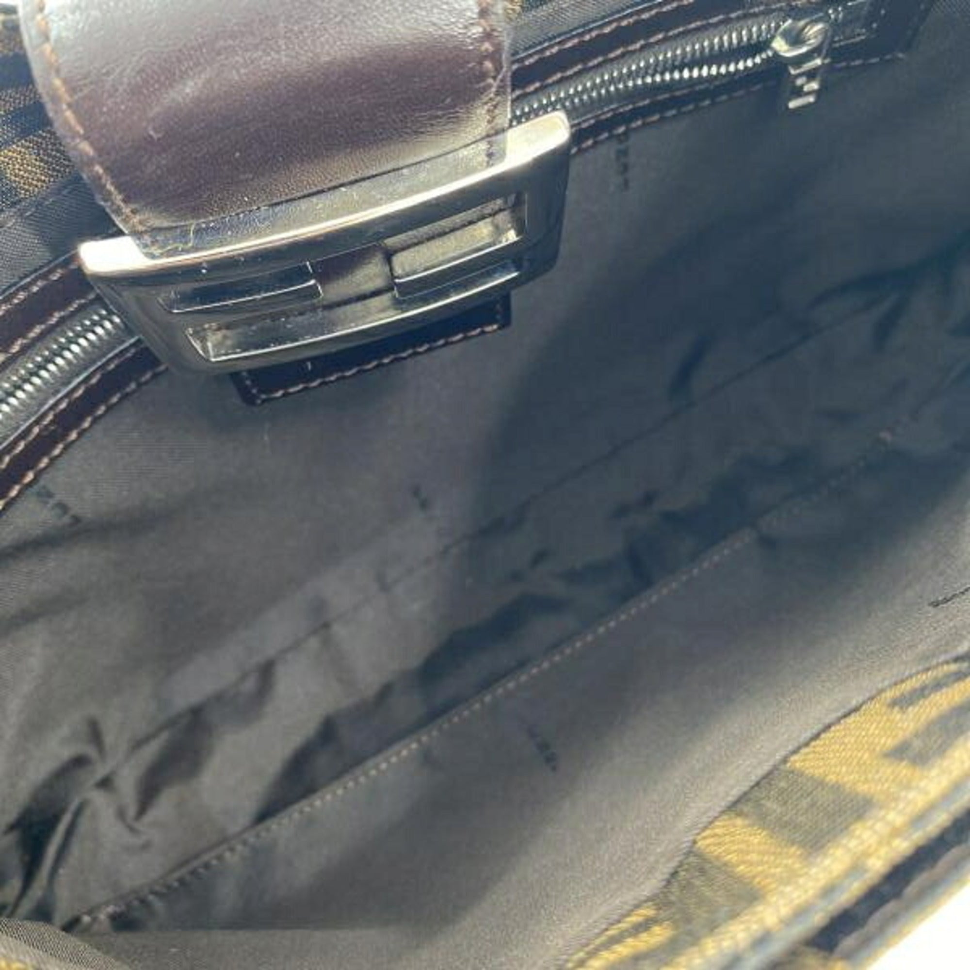 Fendi Zucca Brown Zucca Shoulder Bag (Pre-Owned)