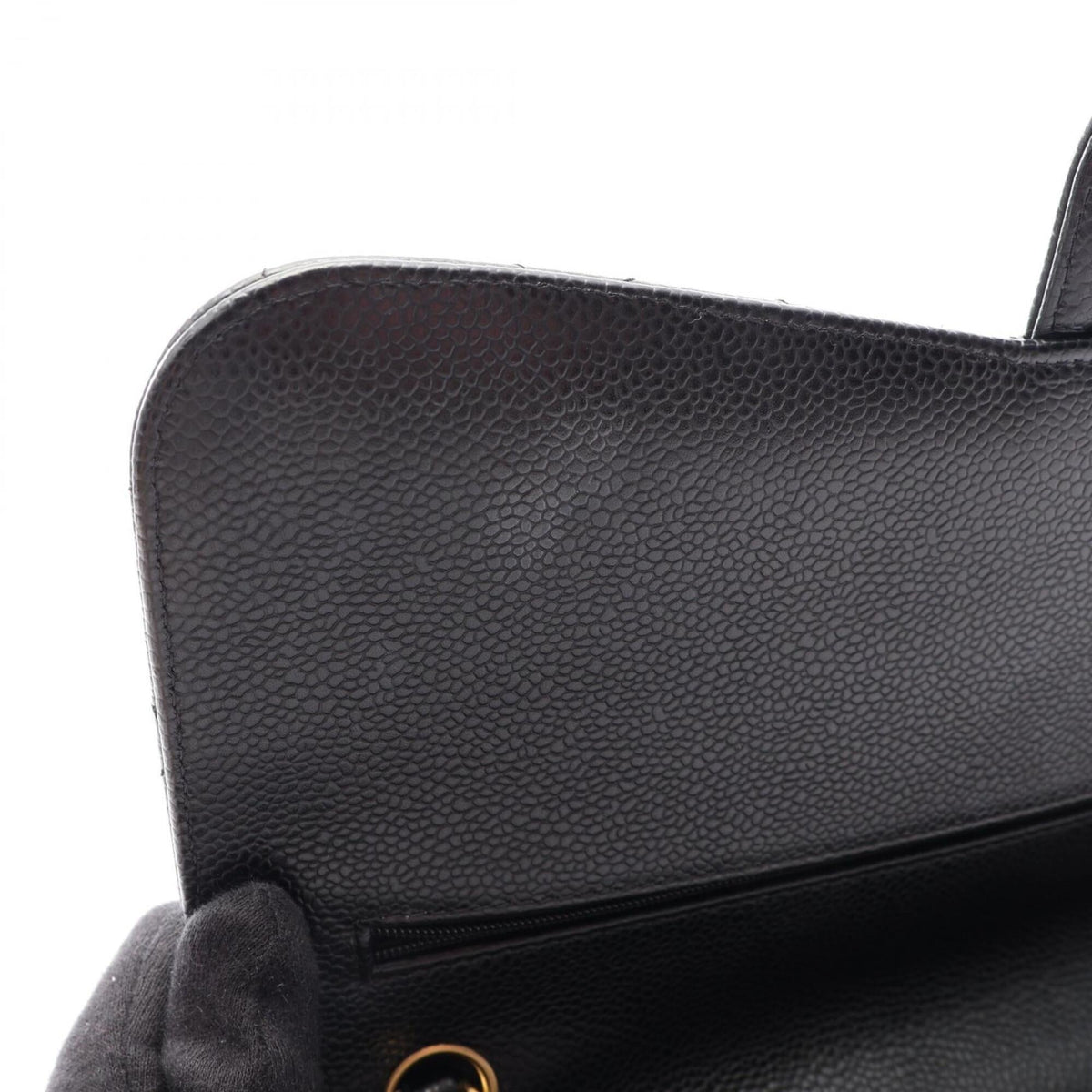 Chanel Black Grained Calfskin Handbag Shoulder Bag (Pre-Owned)