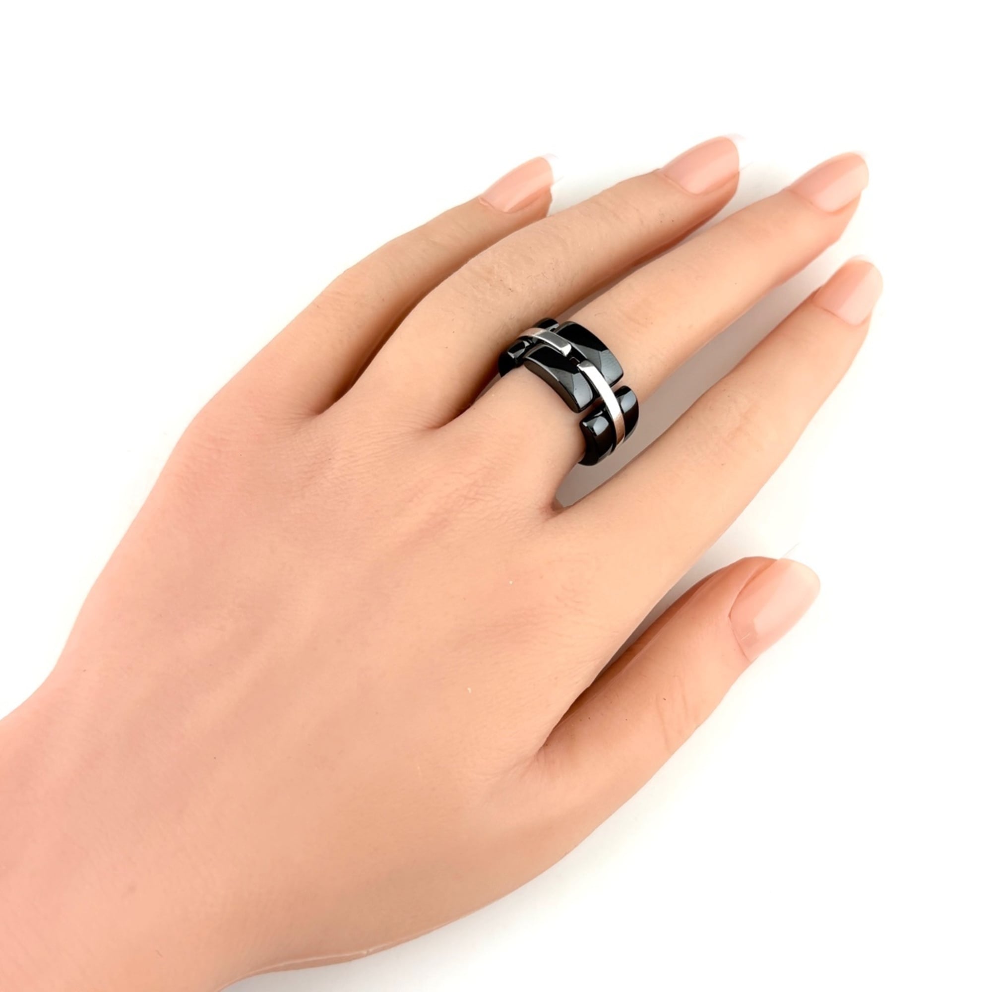 Chanel Ceramic Band Ring (Pre-Owned)