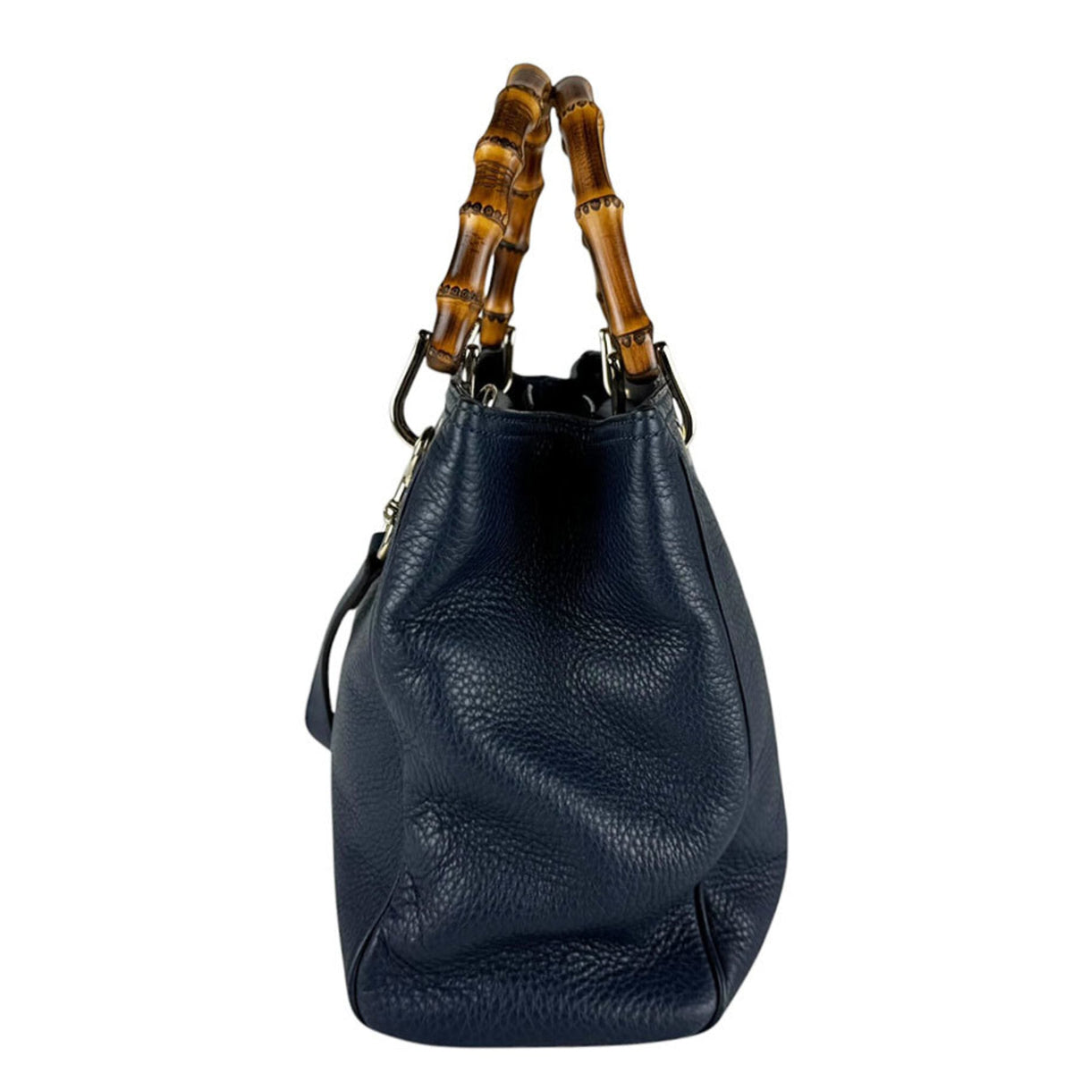 Gucci Navy Leather Handbag Shoulder Bag (Pre-Owned)