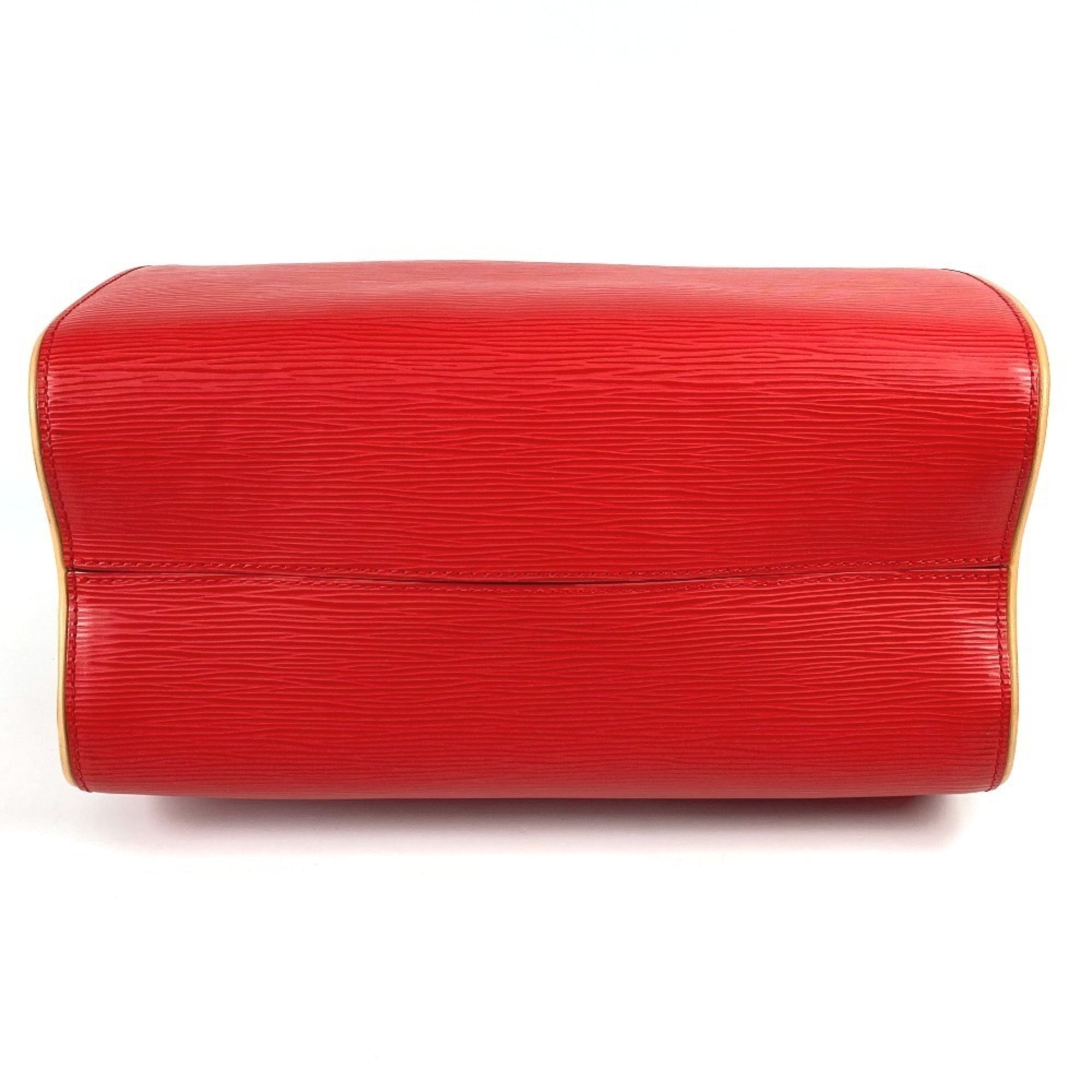 Louis Vuitton Red Color Epi Leather Boston Bag Handbag Shoulder Bag (Pre-Owned)