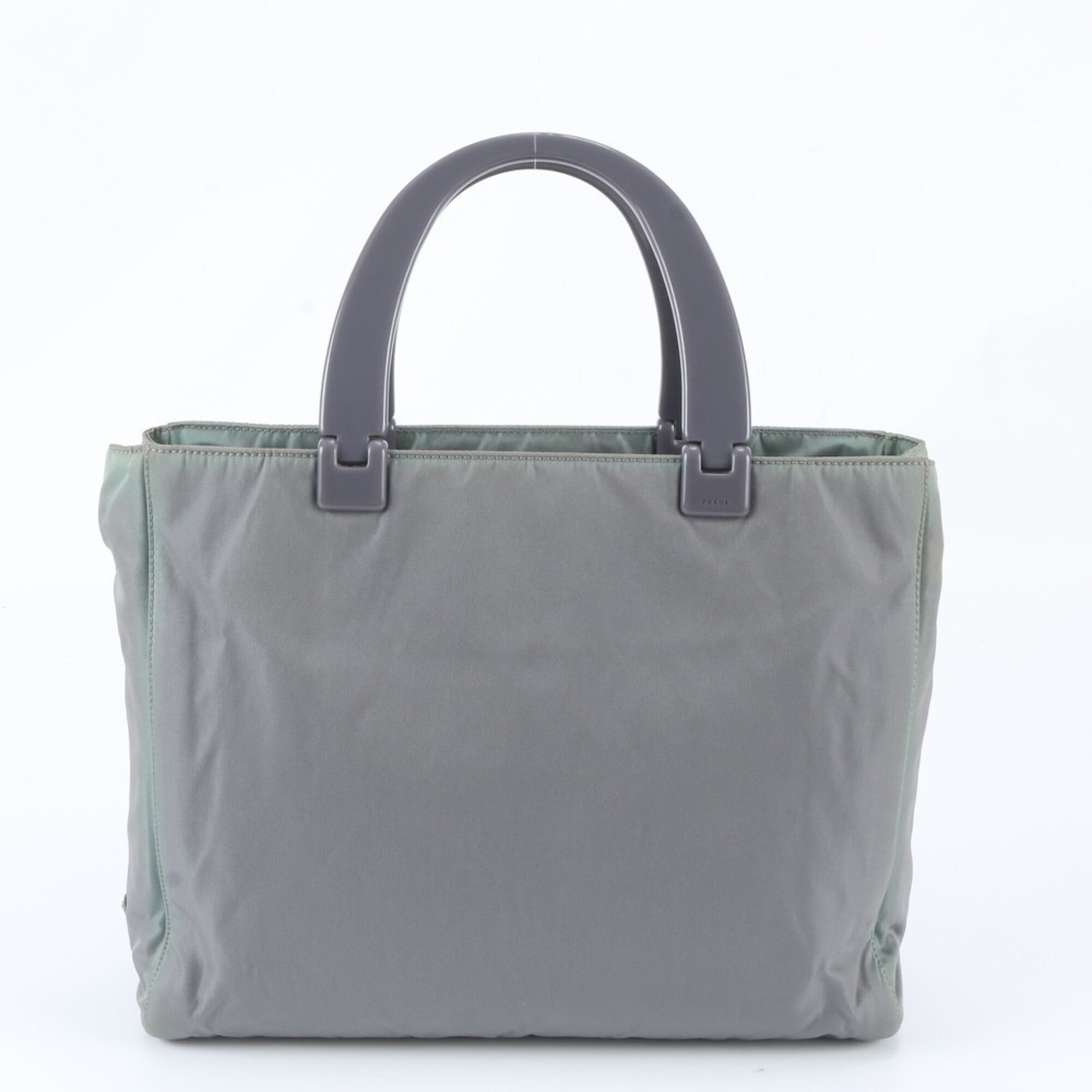 Prada Gray Handbag Tote Bag (Pre-Owned)