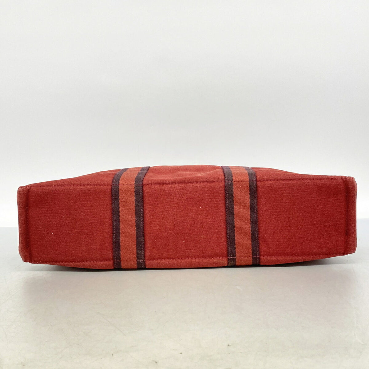 Hermes Red Color Canvas Tote Bag (Pre-Owned)