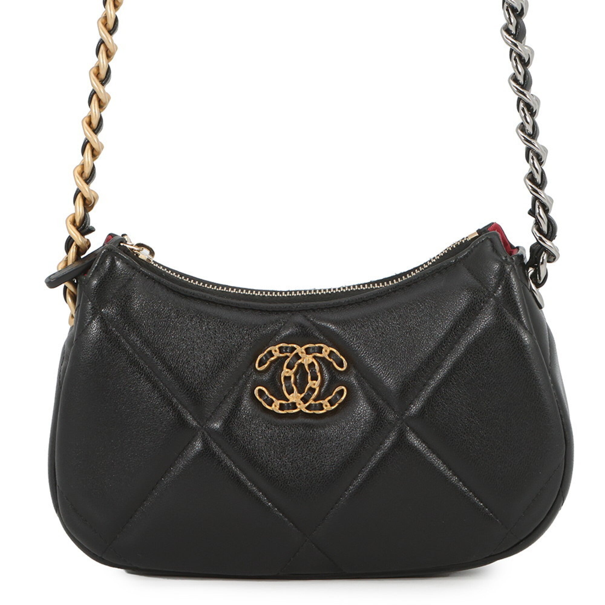 Chanel Matelasse Black Leather Handbag Shoulder Bag (Pre-Owned)