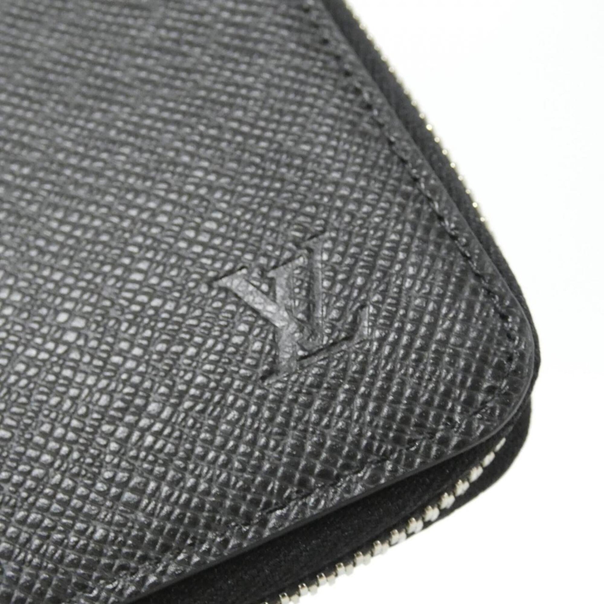 Louis Vuitton Black Leather Long Wallet (Bi-Fold) (Pre-Owned)