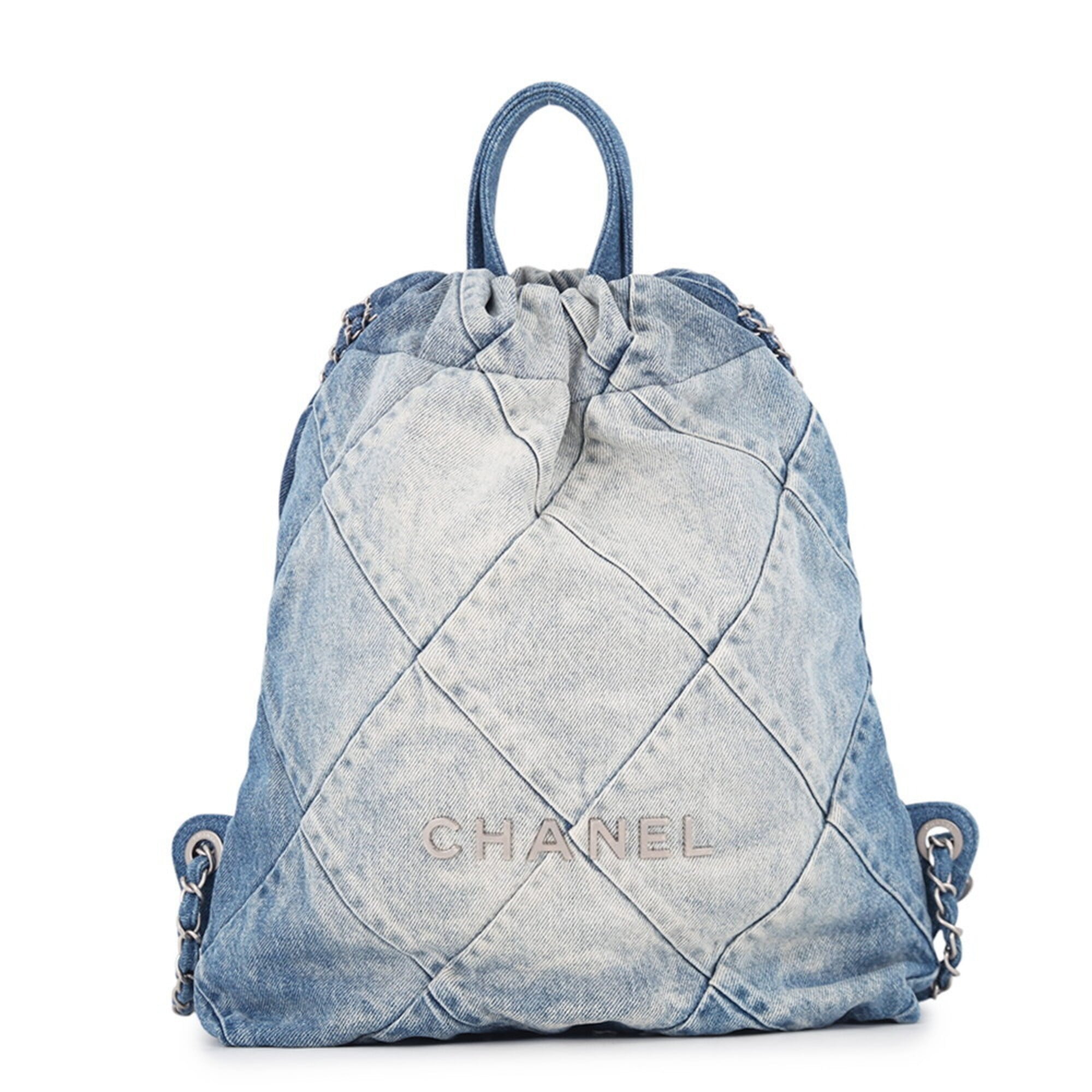 Chanel Blue Denim Handbag (Pre-Owned)