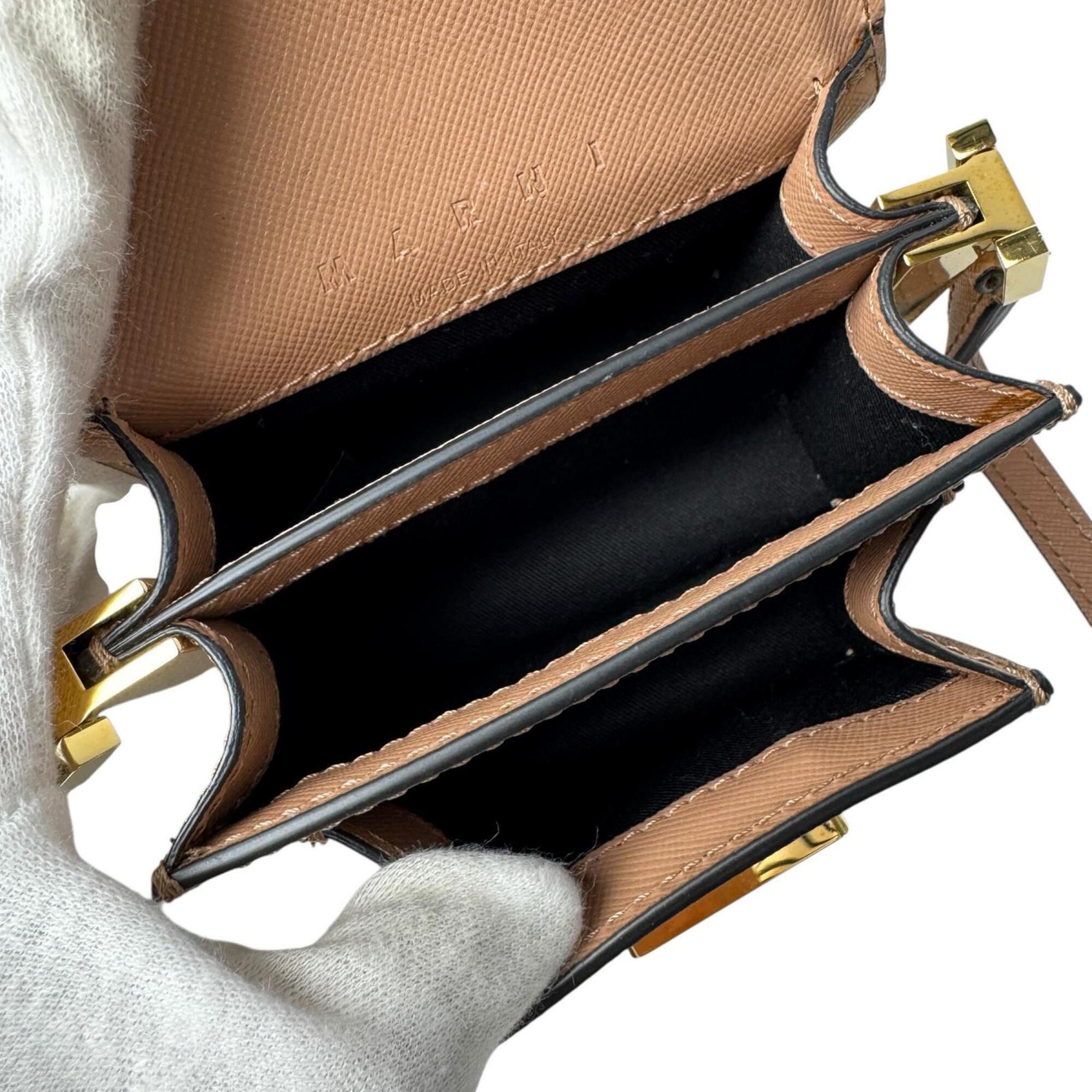 Marni Brown Leather Shoulder Bag (Pre-Owned)