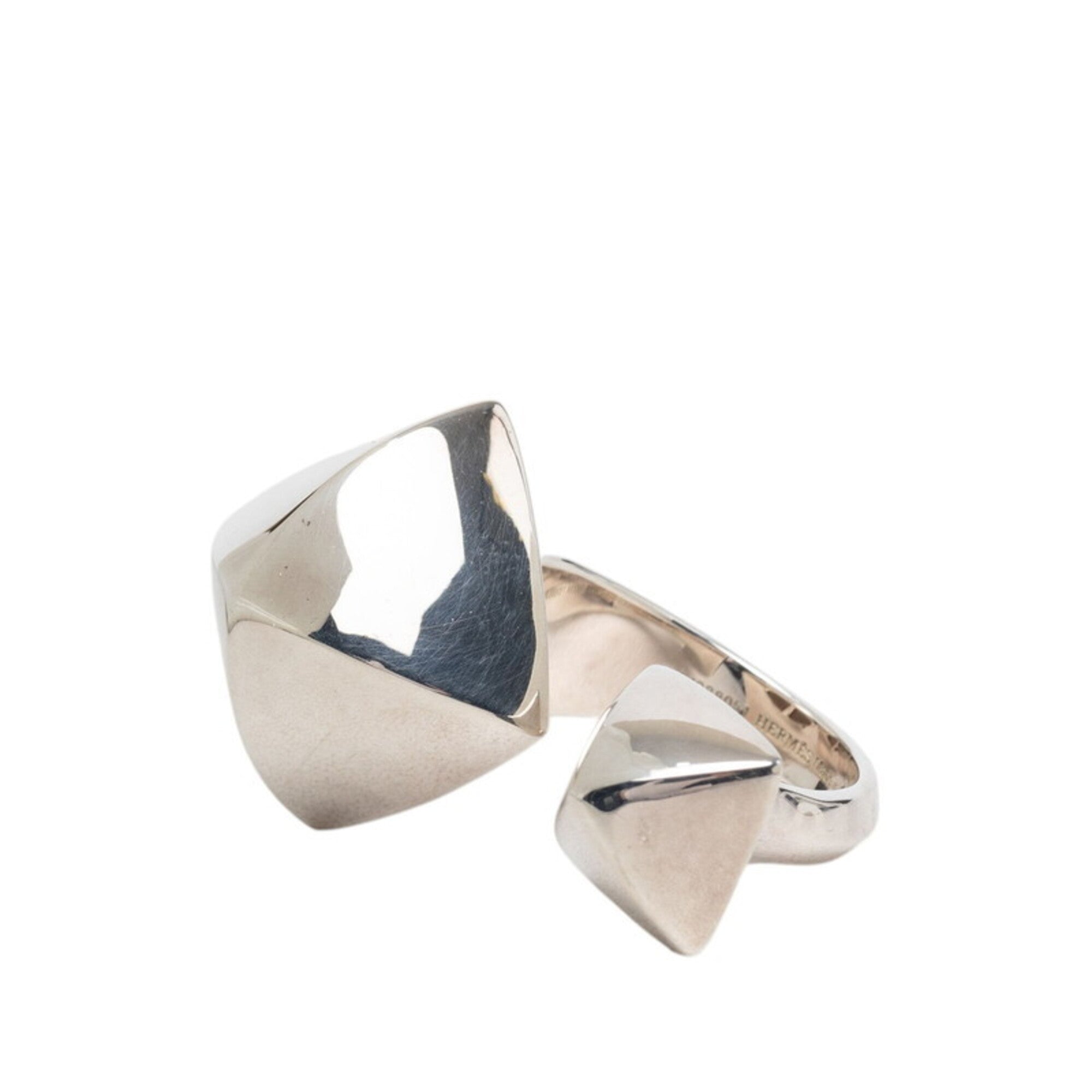 Hermes Silver 925 Band Ring (Pre-Owned)