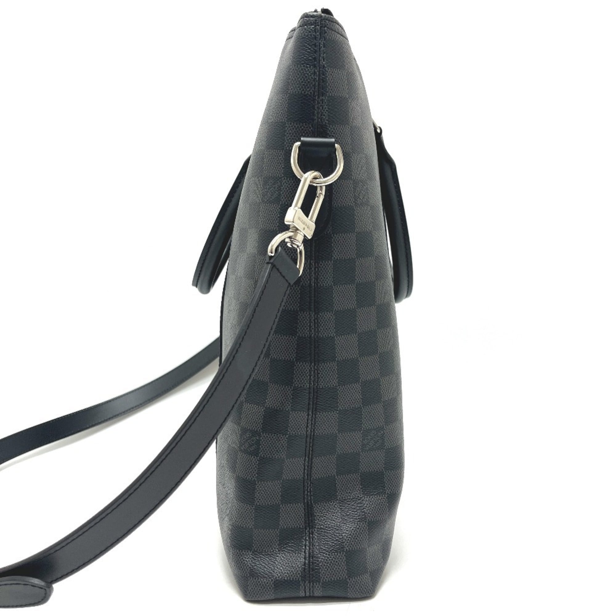 Louis Vuitton Black Noir Damier Graphite Handbag Tote Bag (Pre-Owned)