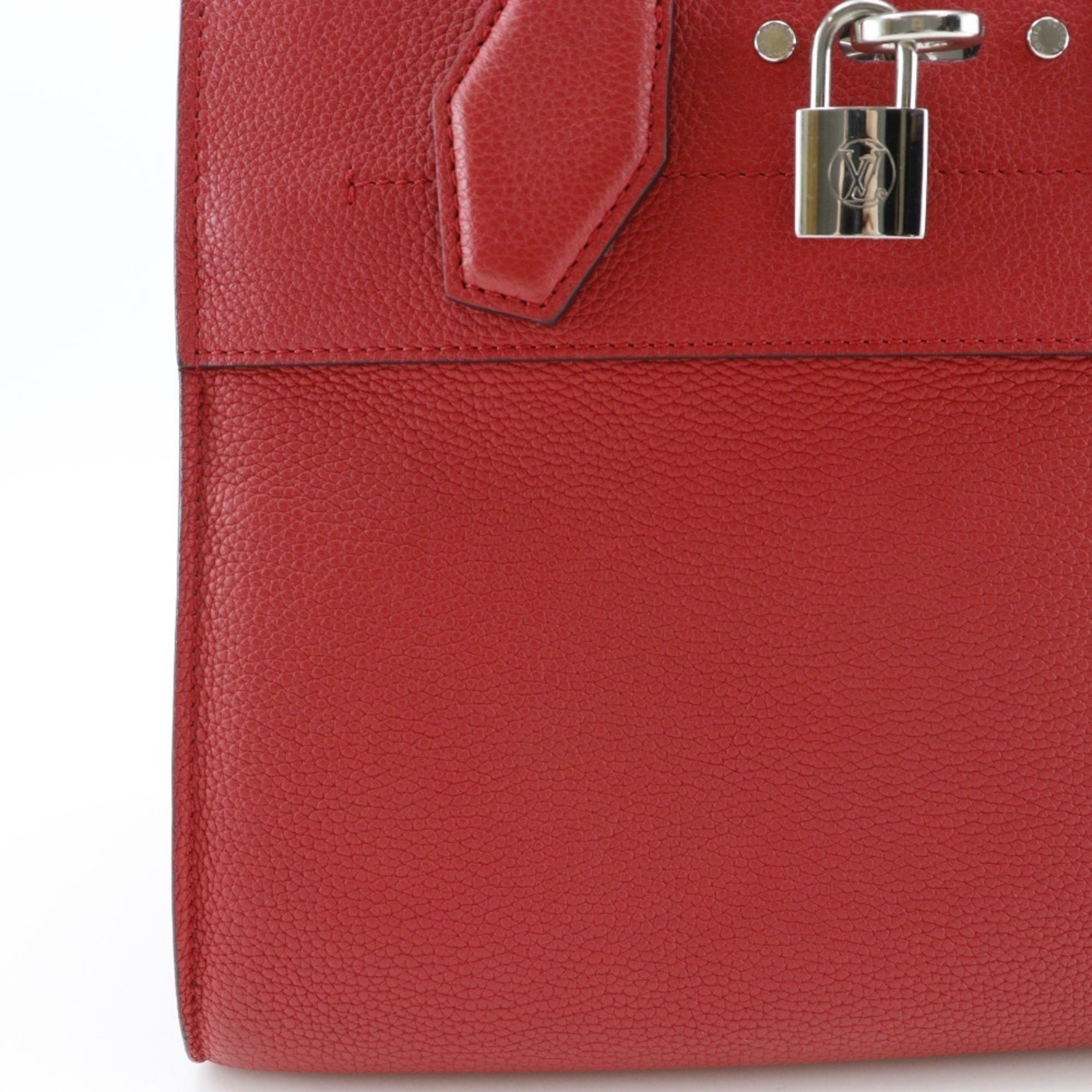 Louis Vuitton Red Color Rouge Leather Handbag Shoulder Bag (Pre-Owned)