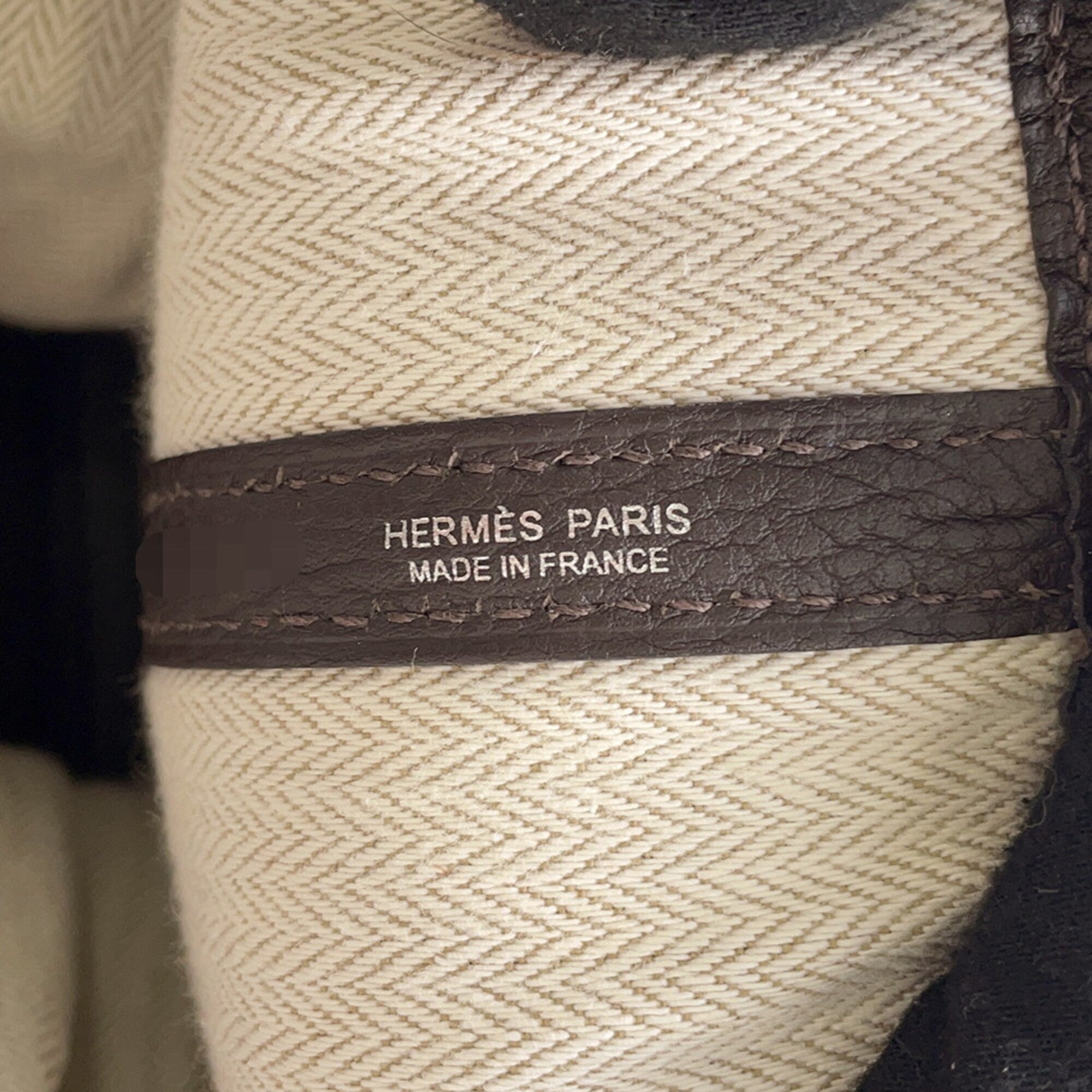 Hermes Garden Ebene Negonda Leather Handbag Tote Bag (Pre-Owned)