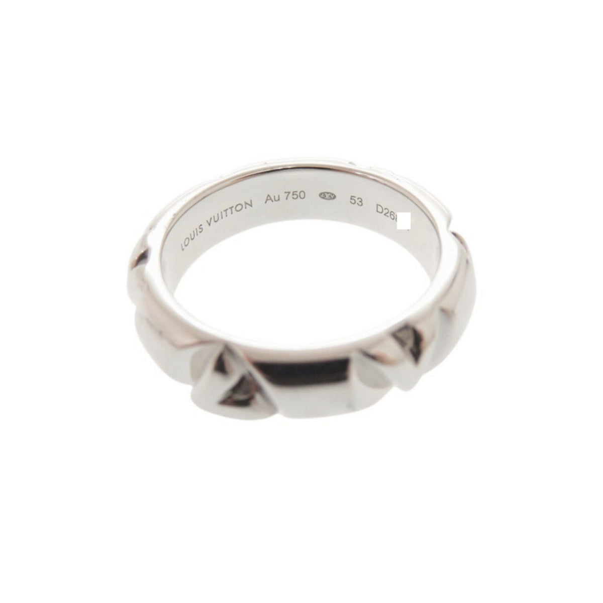 Louis Vuitton White Gold White Gold (18K) Band Ring (Pre-Owned)