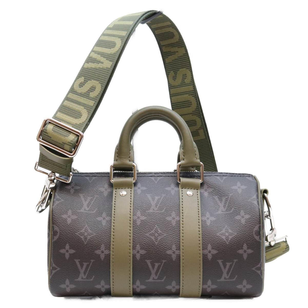 Louis Vuitton Khaki Monogram Boston Bag Shoulder Bag (Pre-Owned)