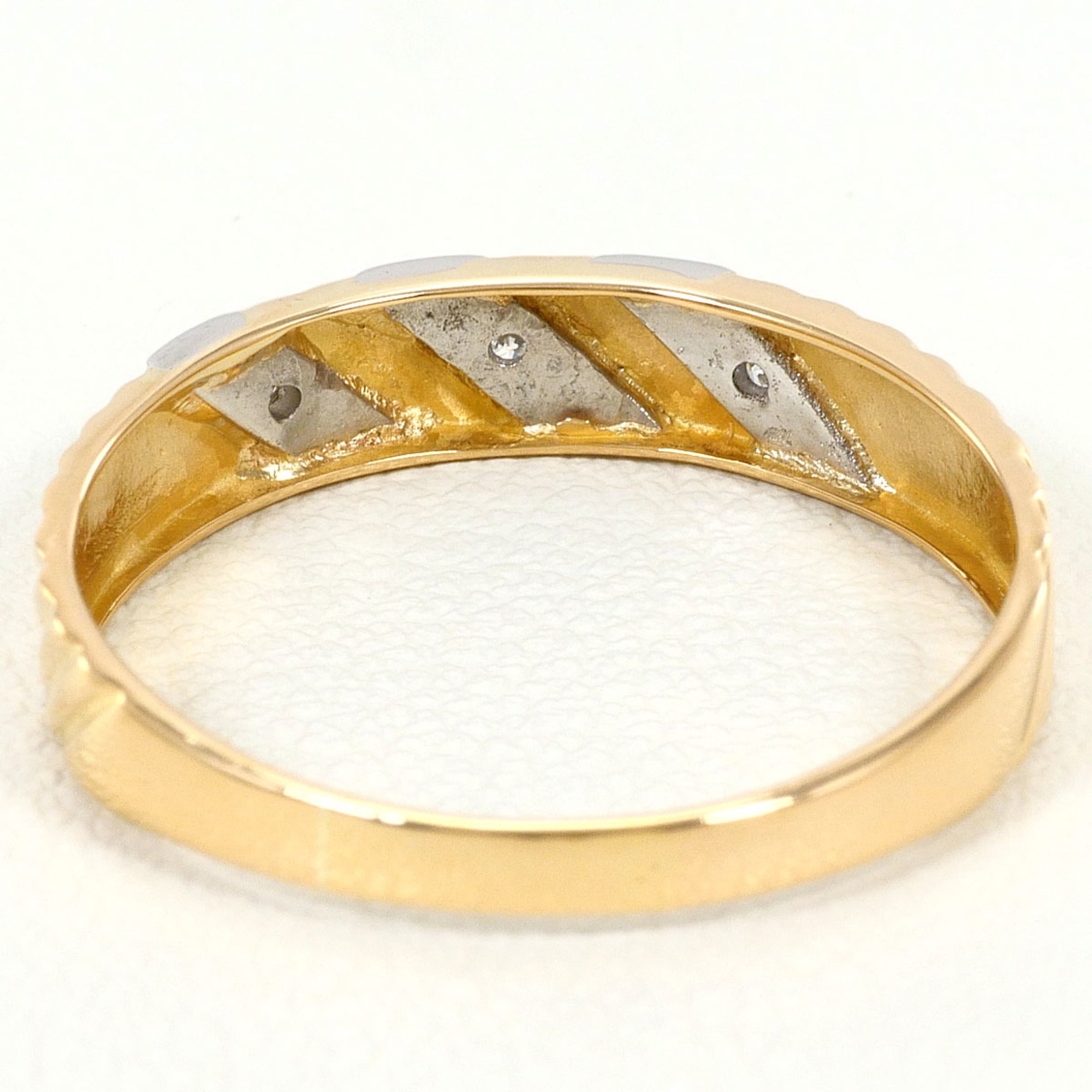 Unbranded Platinum Yellow Gold Yellow Gold (18K) Platinum 900 Band Ring (Pre-Owned)