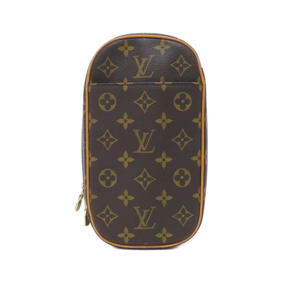 Louis Vuitton Marron Coated Canvas Pochette Shoulder Bag (Pre-Owned)