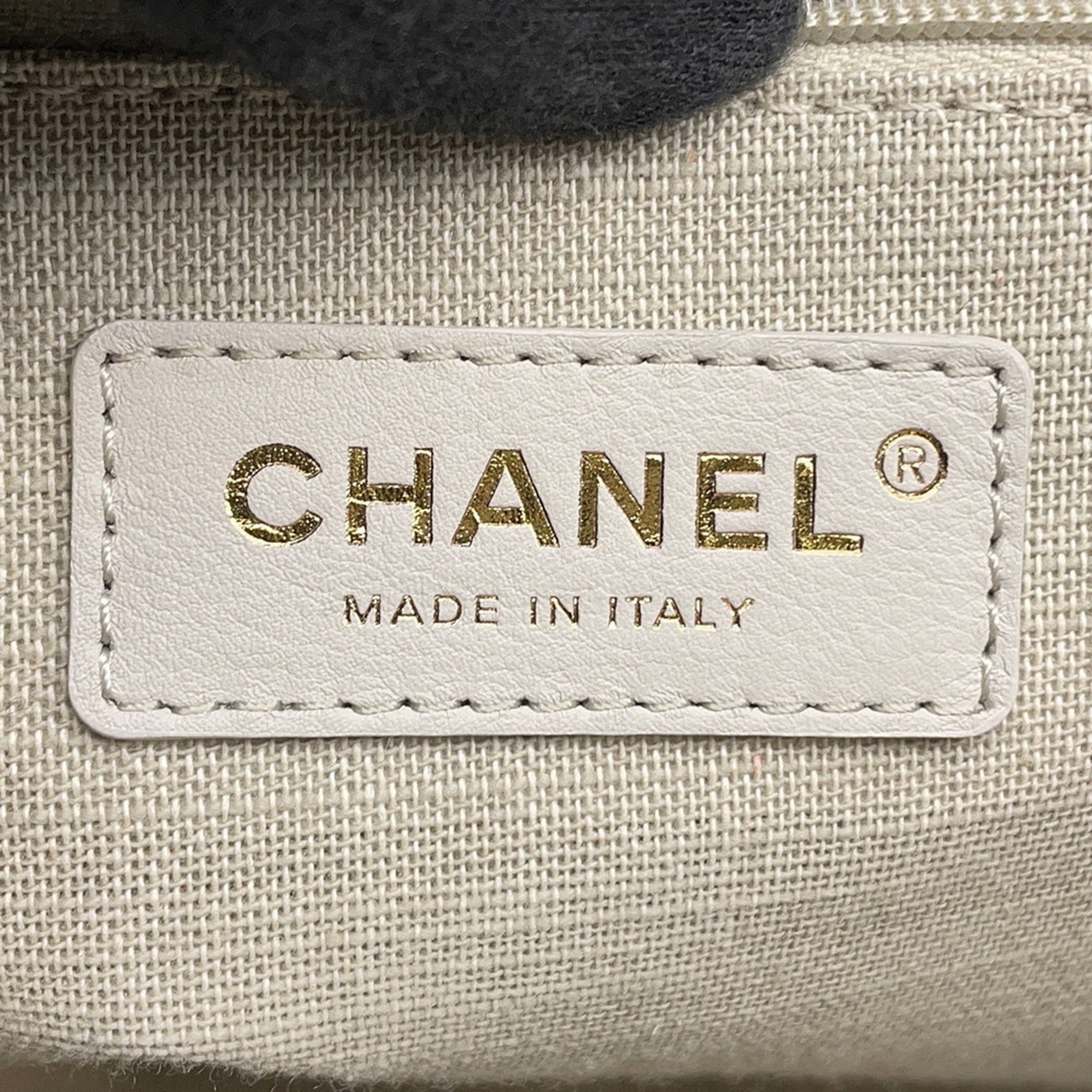 Chanel Black Canvas Handbag Tote Bag (Pre-Owned)
