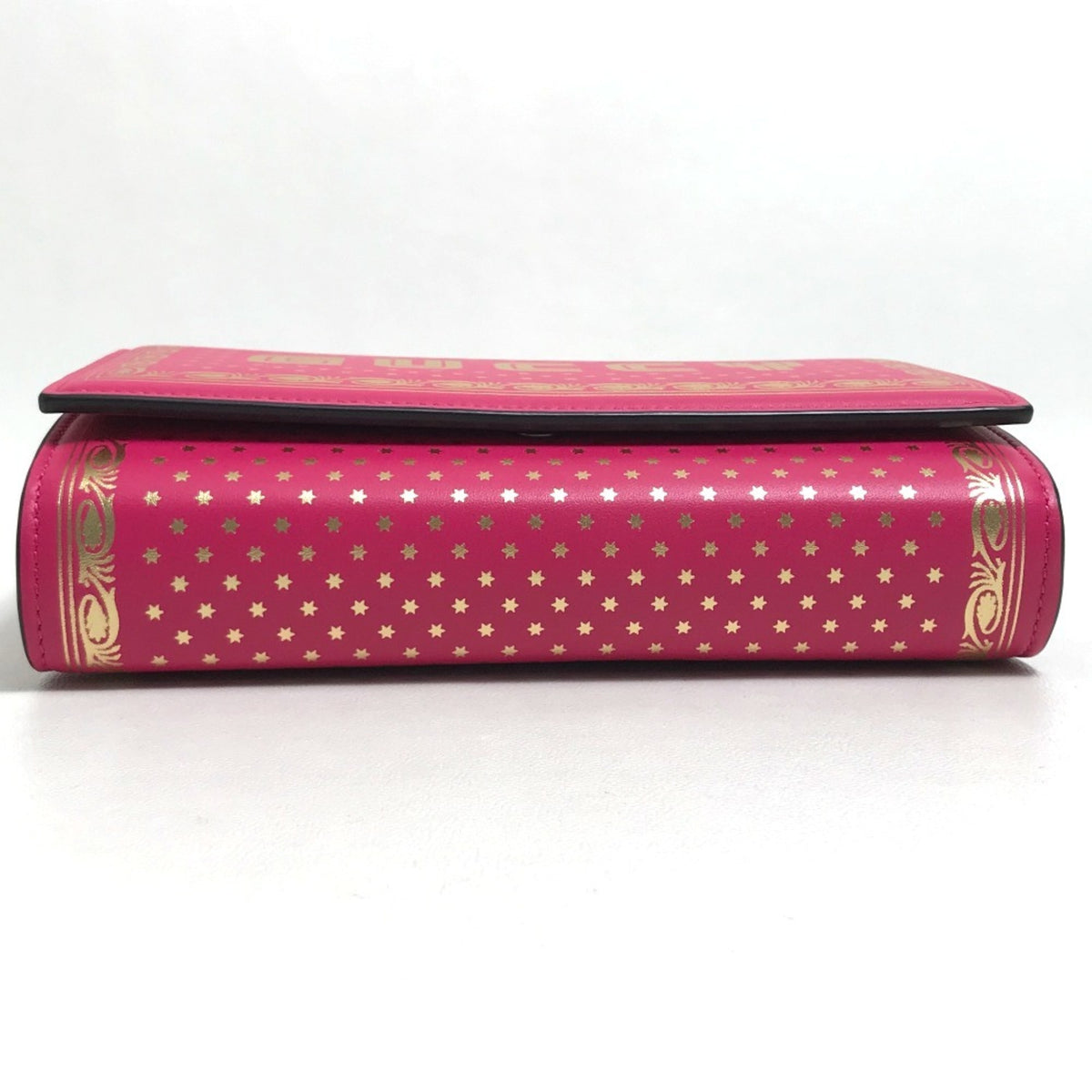 Gucci Pink Leather Chain/Shoulder Wallet (Pre-Owned)