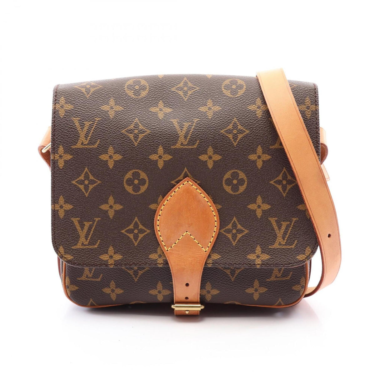 Louis Vuitton Brown Monogram Coated Canvas Leather Handbag Shoulder Bag (Pre-Owned)