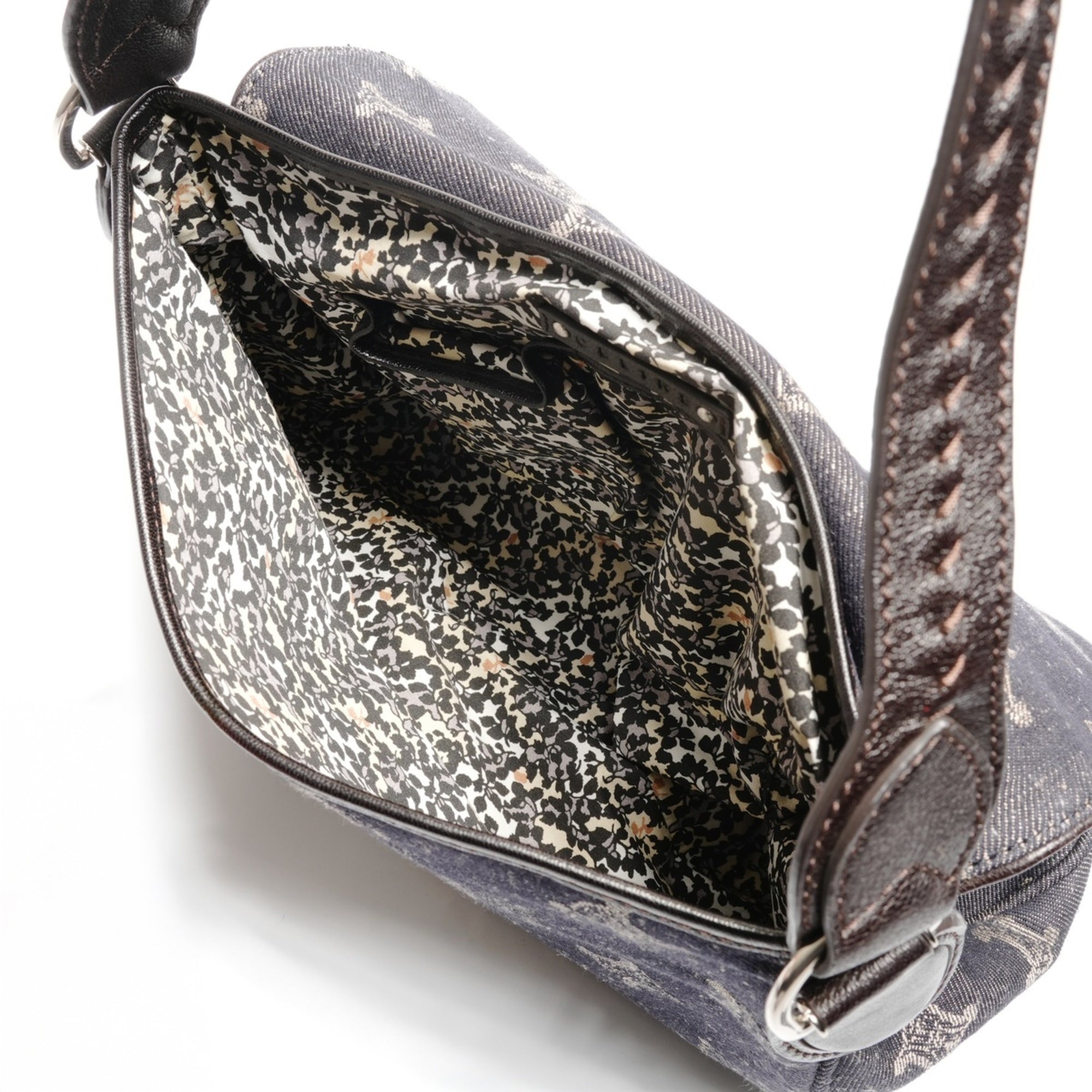 Celine Macadam Navy Denim Shoulder Bag (Pre-Owned)