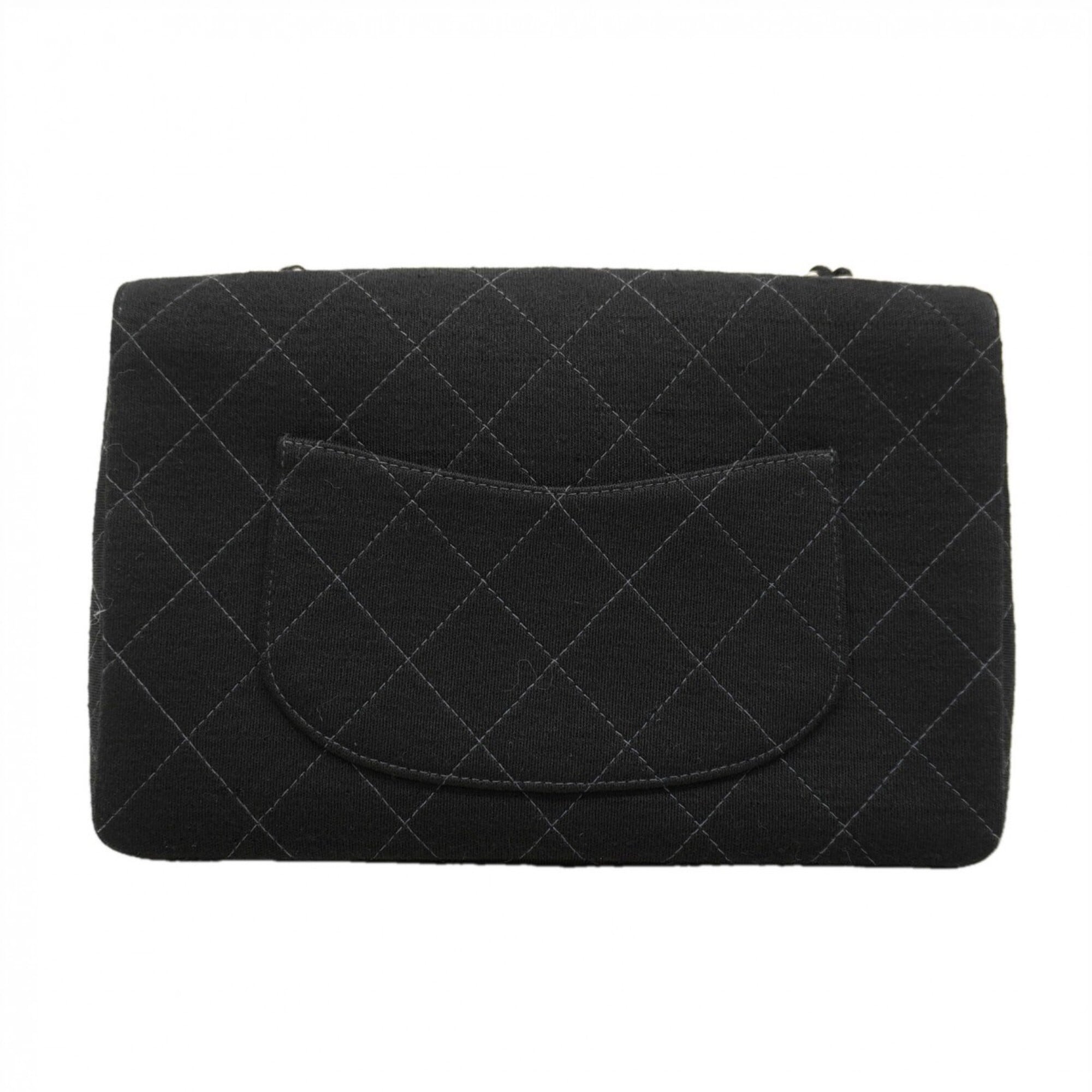 Chanel Black Cotton Shoulder Bag (Pre-Owned)