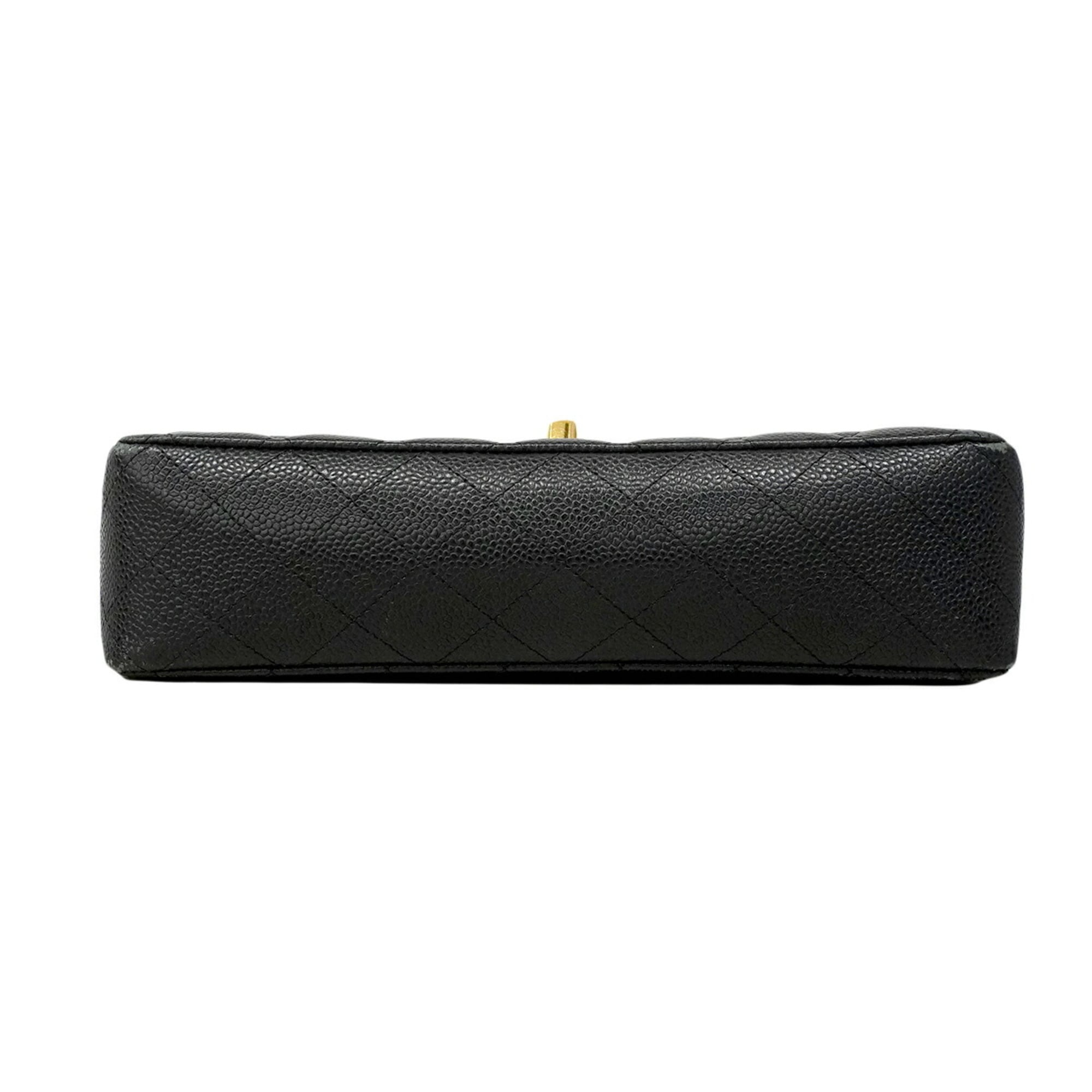 Chanel Black Grained Calfskin Shoulder Bag (Pre-Owned)