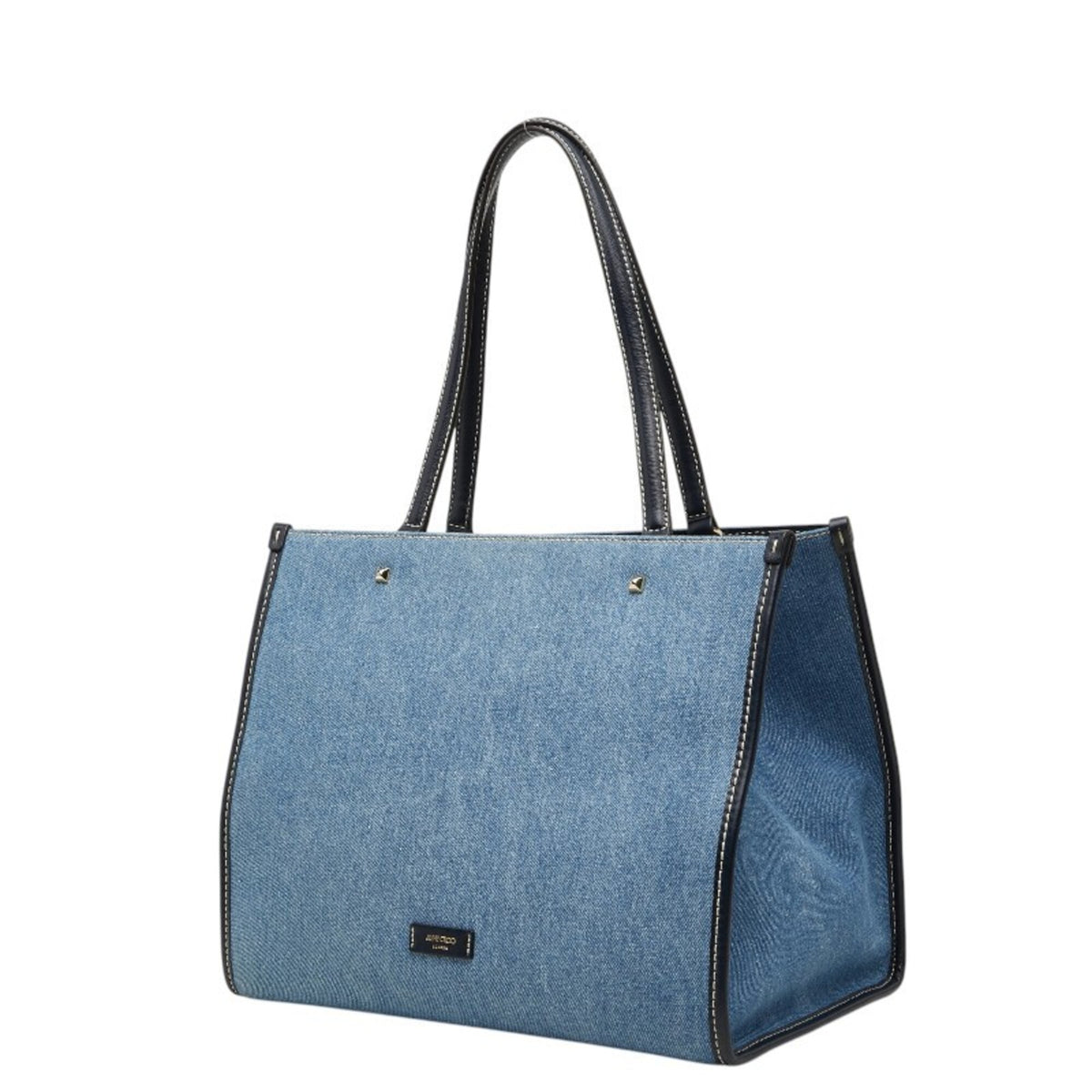 Jimmy Choo Blue Denim Handbag Tote Bag (Pre-Owned)