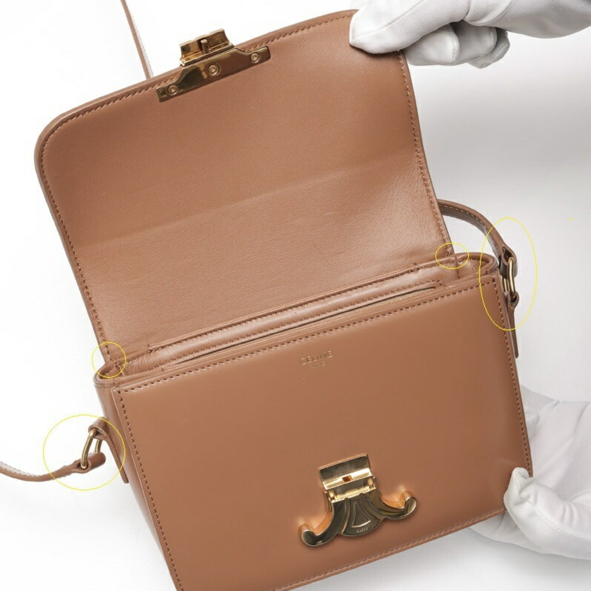 Celine Brown Leather Shoulder Bag (Pre-Owned)