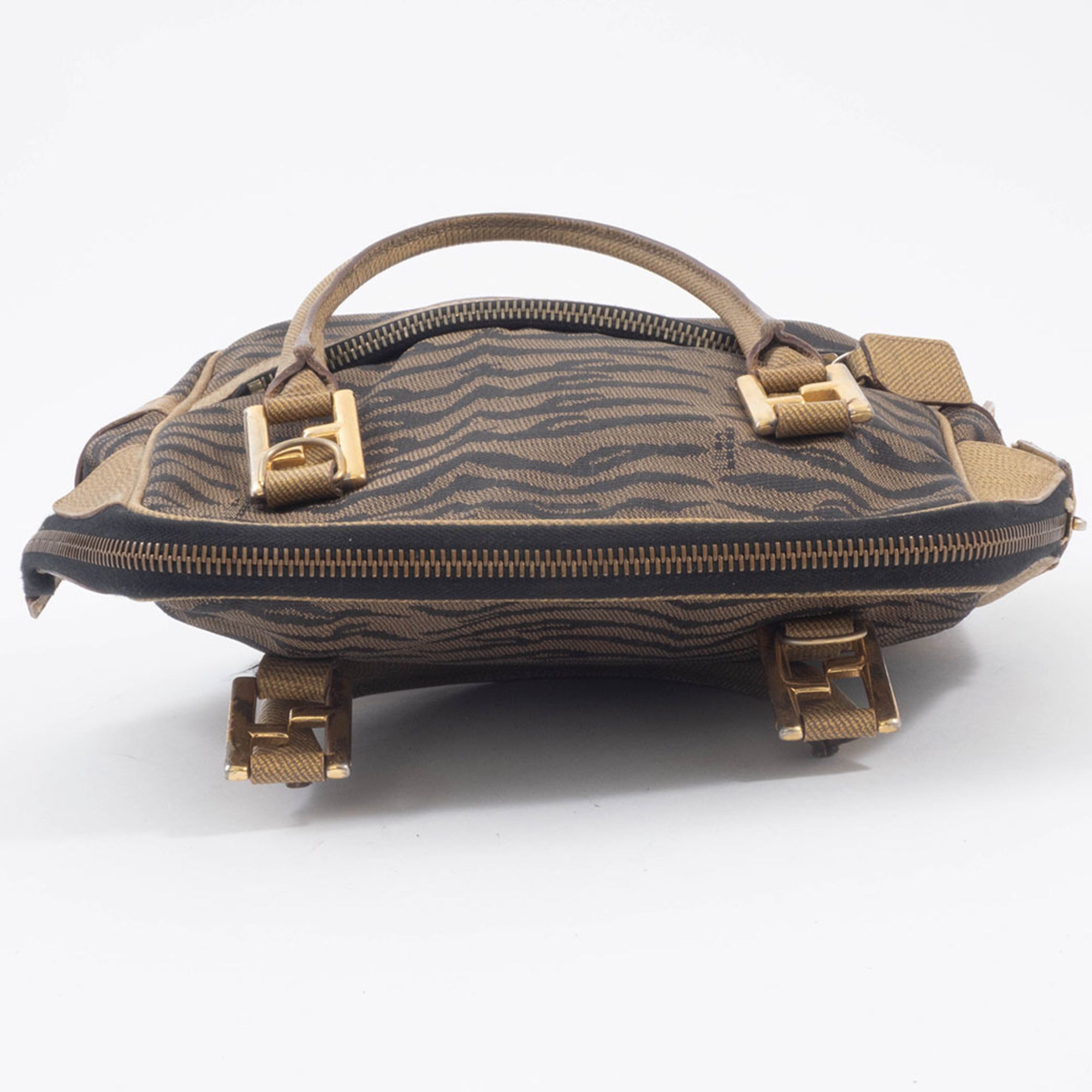 Fendi Brown Canvas Shoulder Bag (Pre-Owned)