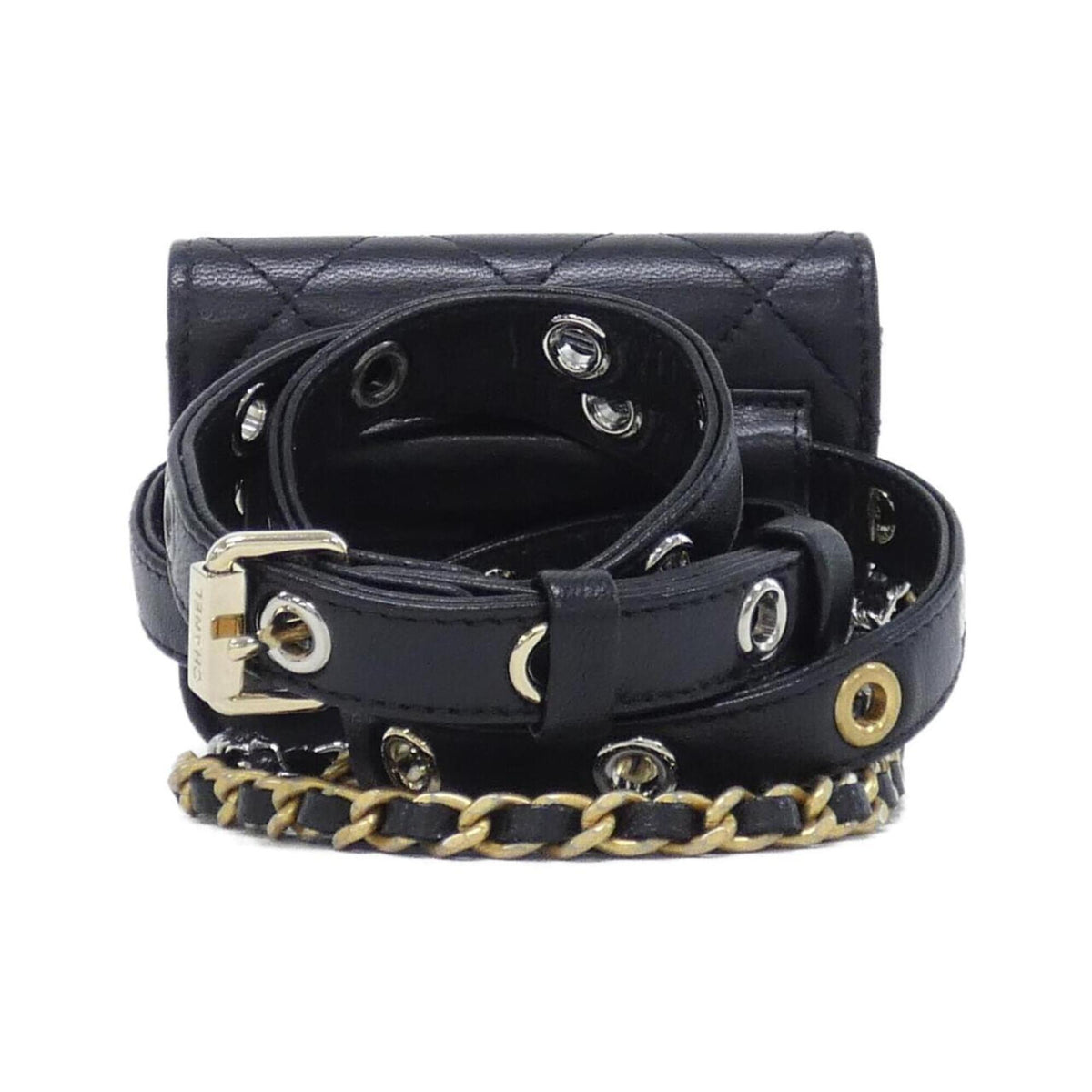Chanel Black Leather Fanny Pack (Pre-Owned)