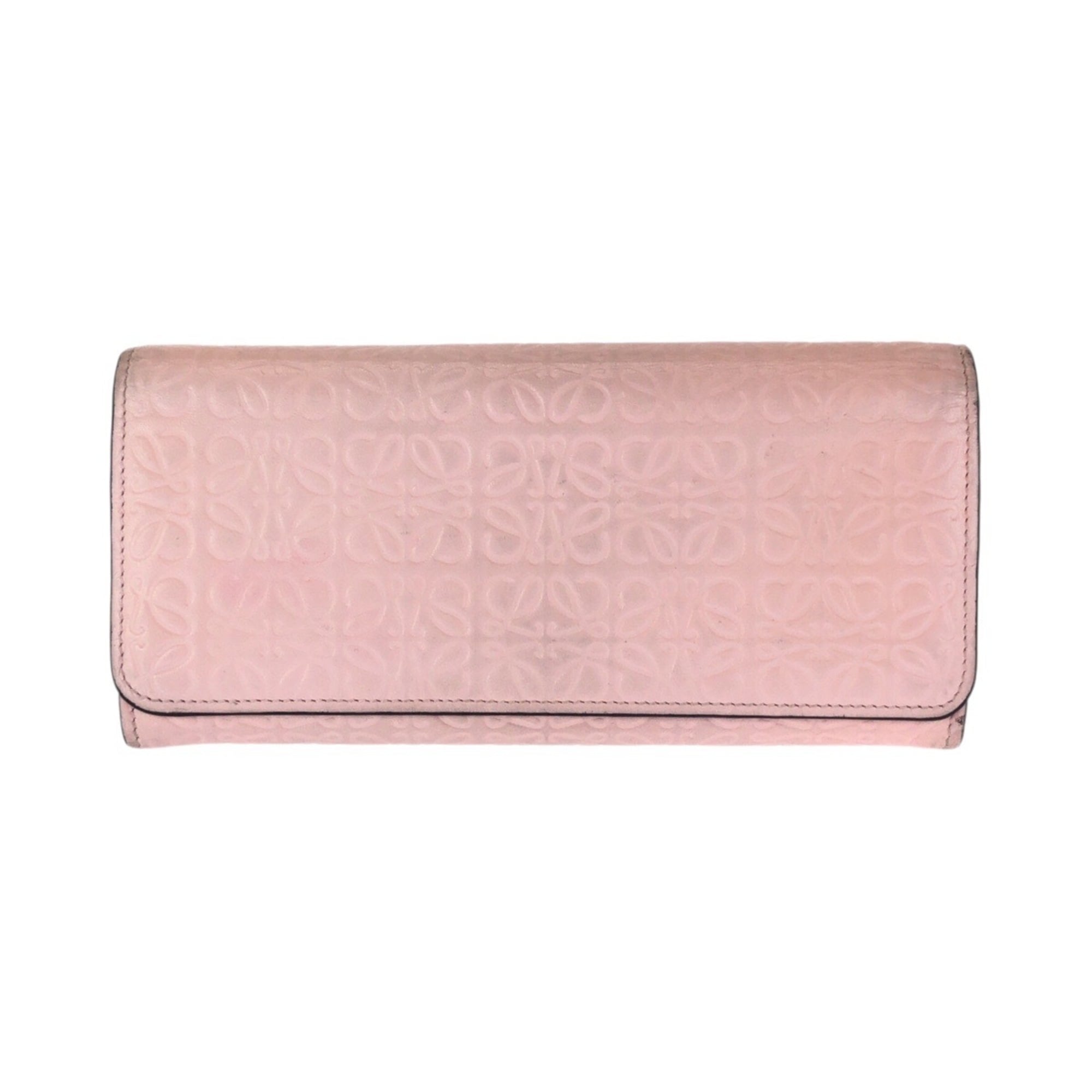 Loewe Pink Leather Long Wallet (Bi-Fold) (Pre-Owned)