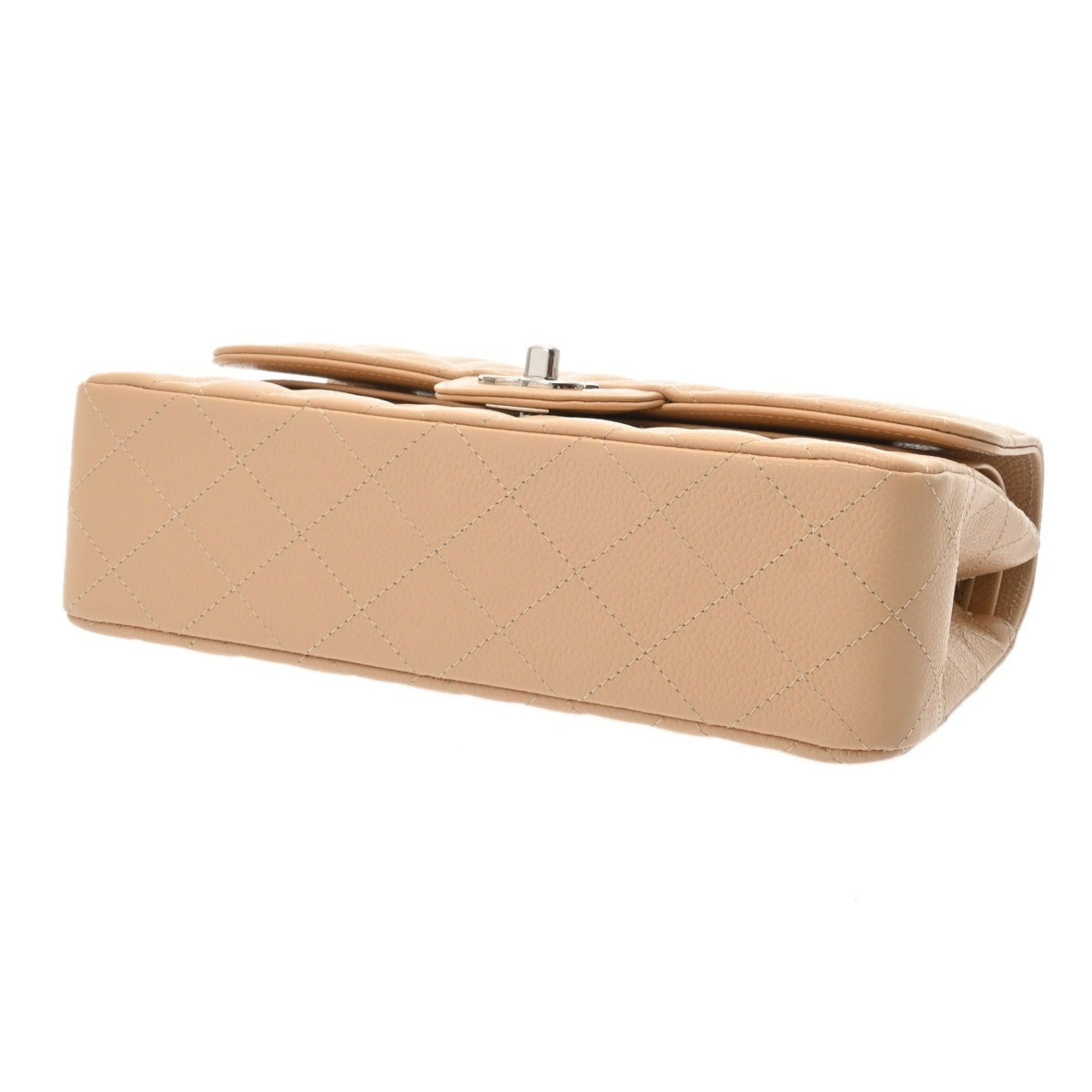 Chanel Beige Grained Calfskin Shoulder Bag (Pre-Owned)