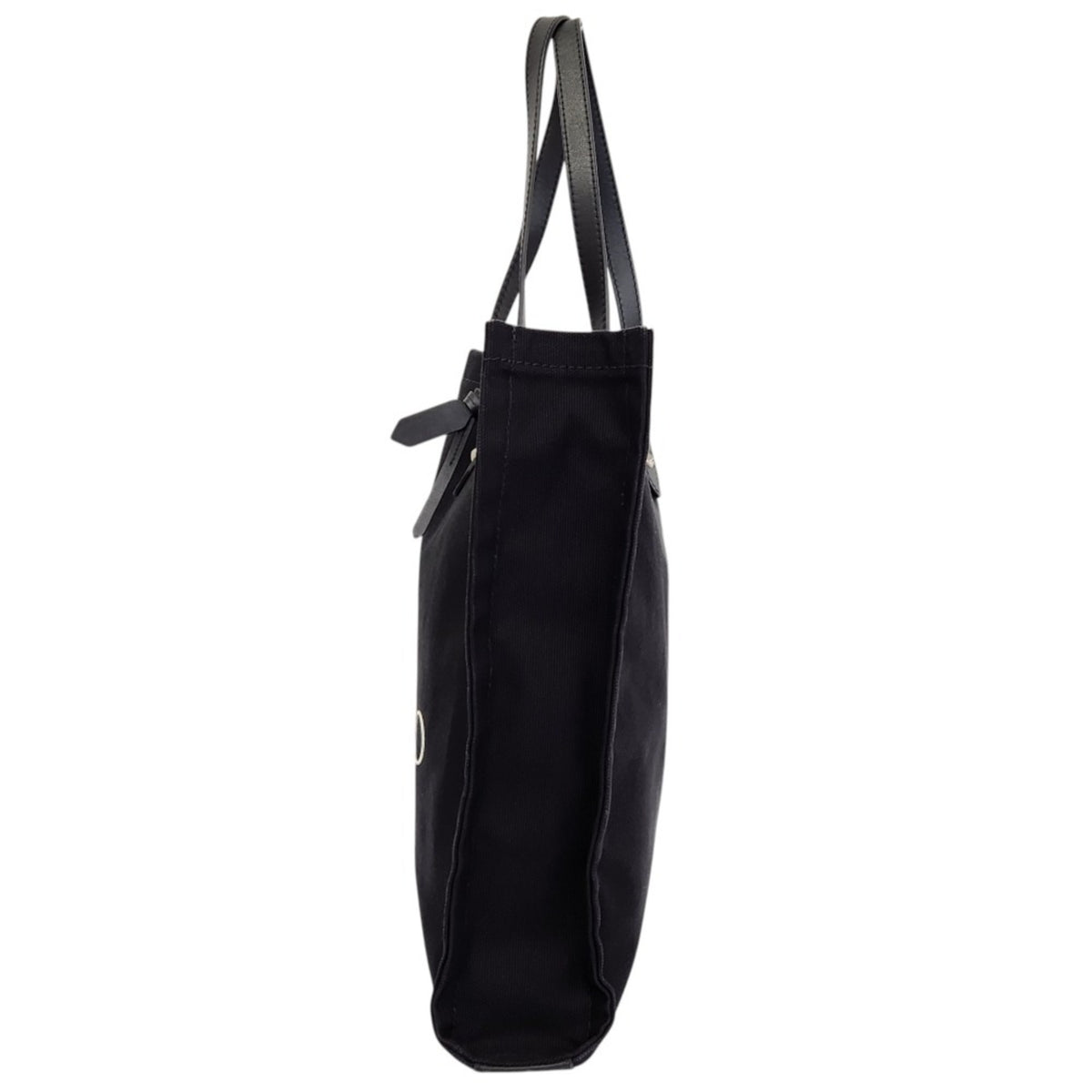 Jimmy Choo Black Canvas Leather Tote Bag (Pre-Owned)