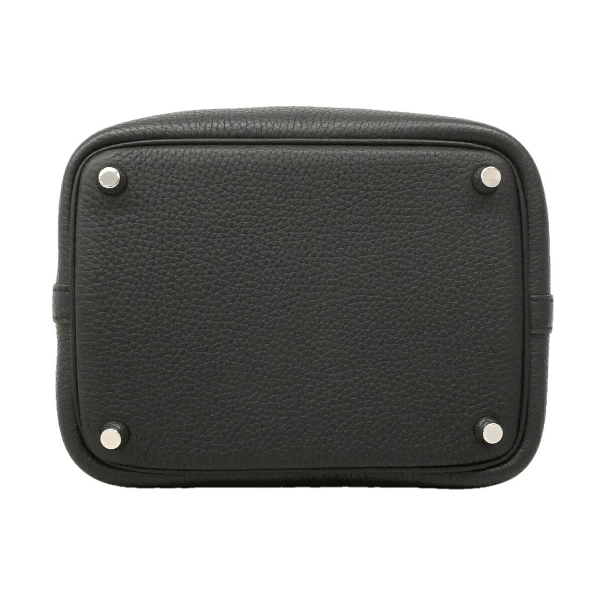 Hermes Black Taurillon Clemence Leather Handbag (Pre-Owned)