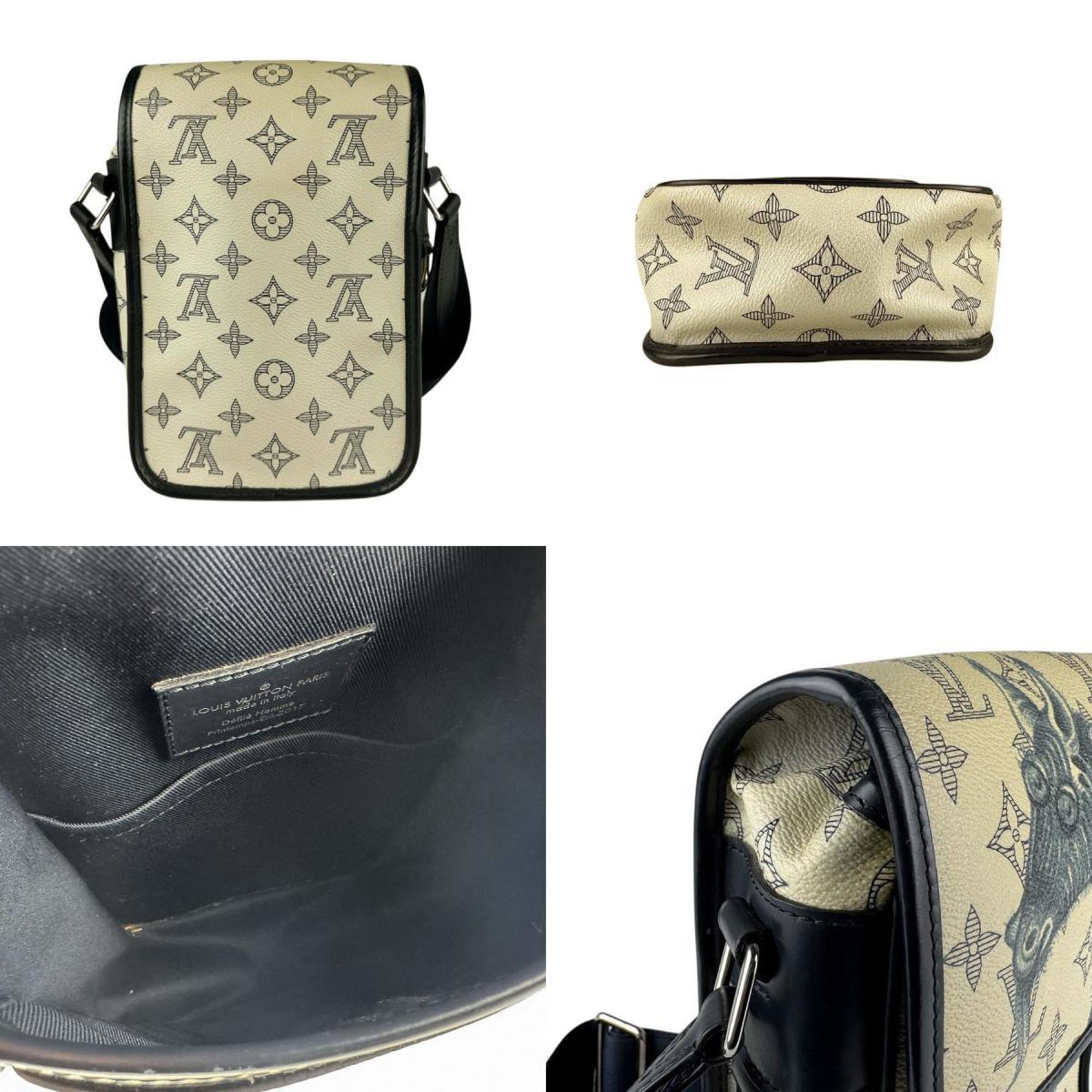 Louis Vuitton Ivory Navy Monogram Shoulder Bag (Pre-Owned)