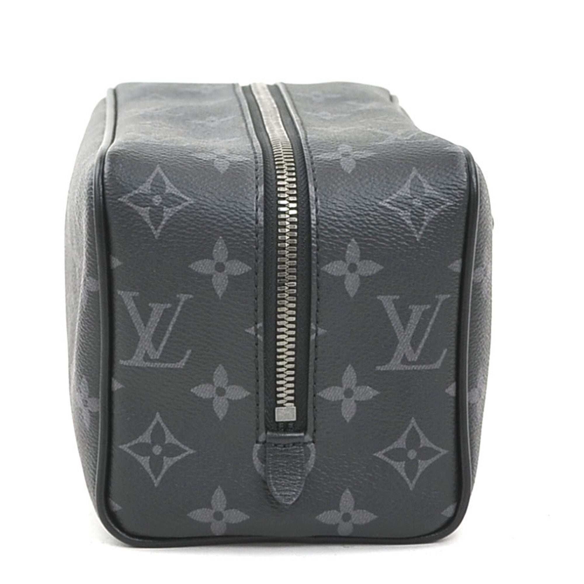 Louis Vuitton Black Gray Pvc Clutch Bag (Pre-Owned)
