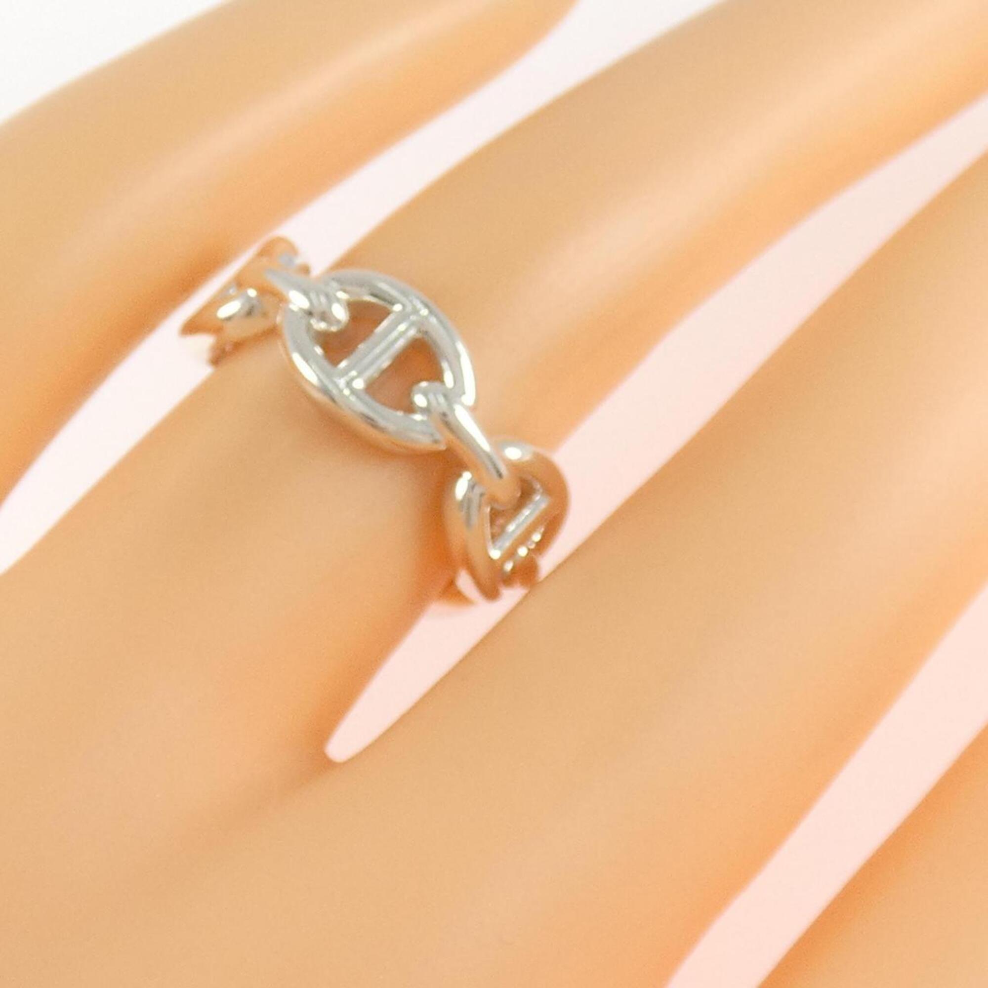 Hermes Chaine D'ancre Silver 925 Band Ring (Pre-Owned)