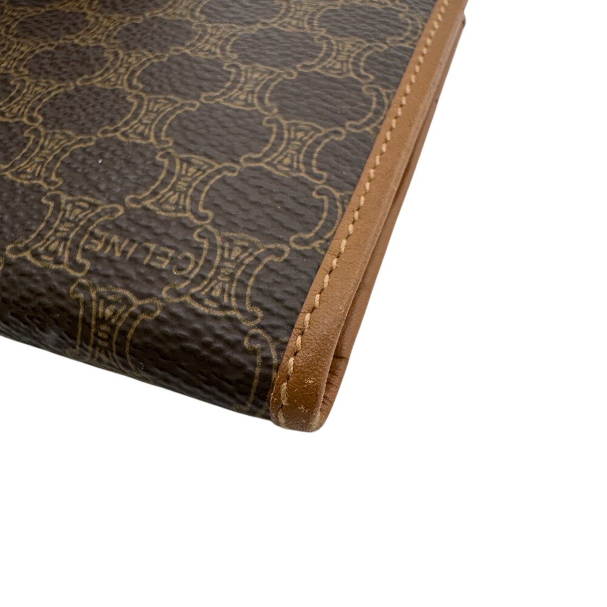 Celine Brown Leather Long Wallet (Bi-Fold) (Pre-Owned)