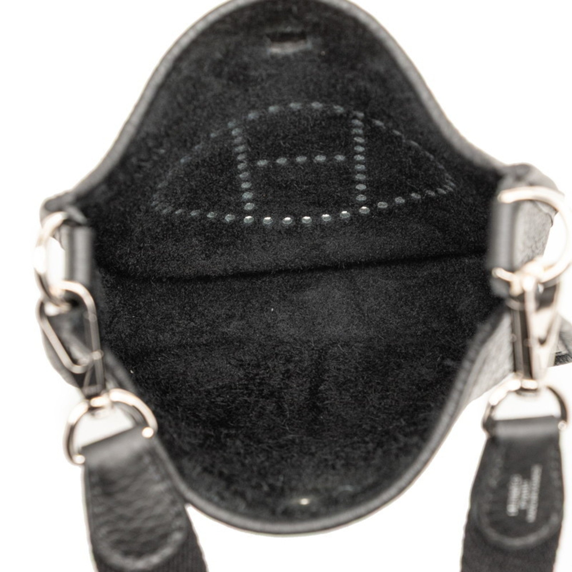 Hermes Black Taurillon Clemence Leather Shoulder Bag (Pre-Owned)
