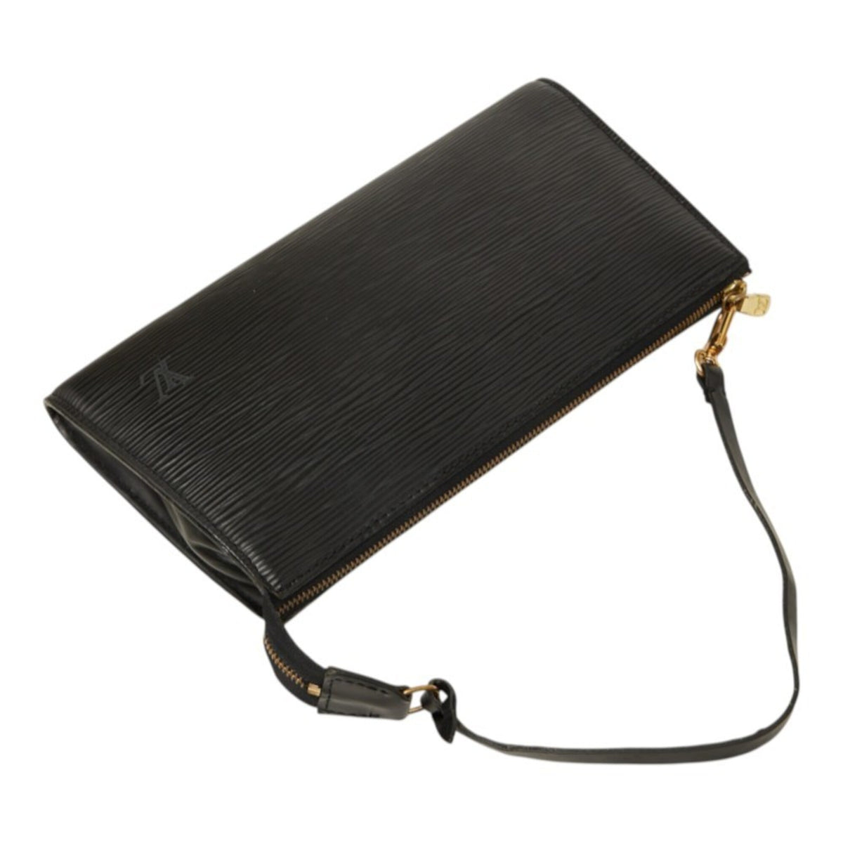 Louis Vuitton Black Noir Leather Handbag Pouch (Pre-Owned)